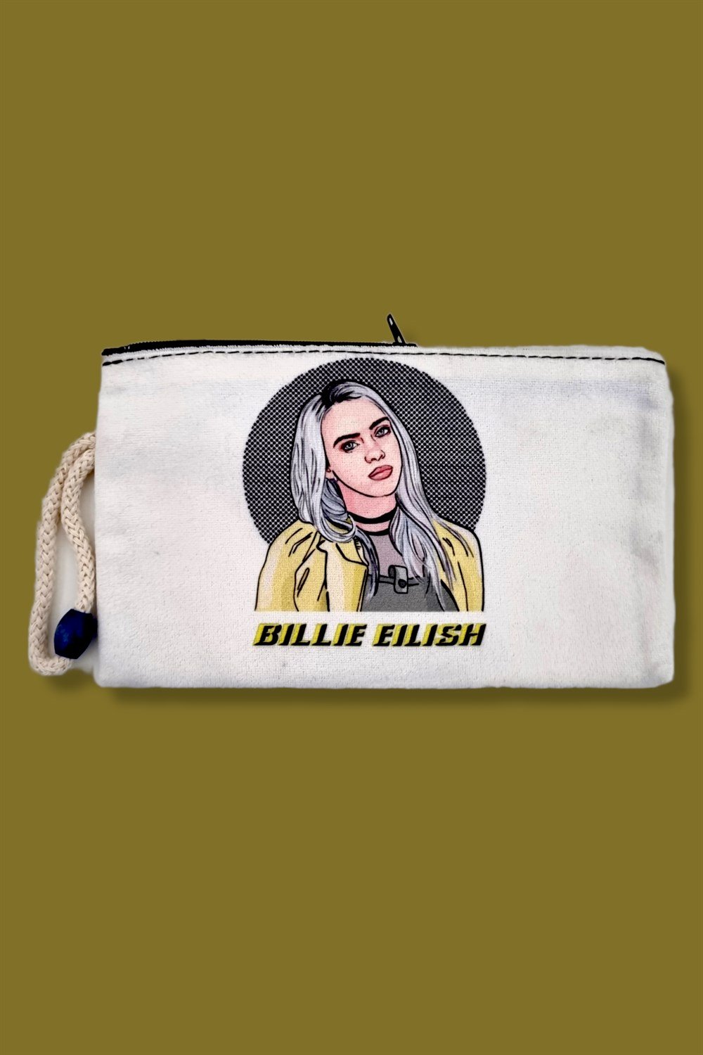 Sarı Yazılı Billie Elish Bez Kalemlik