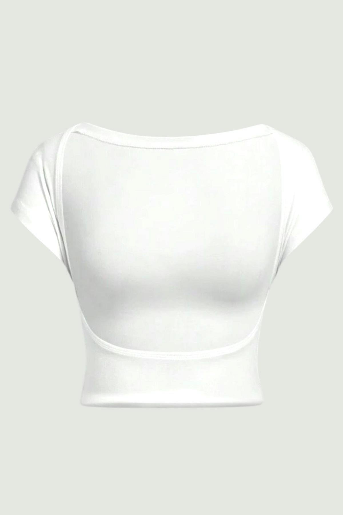 Sırt Detail Kısa Kollu Bluz