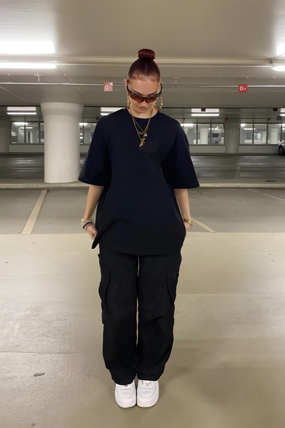 Siyah Basic Oversize T-shirt