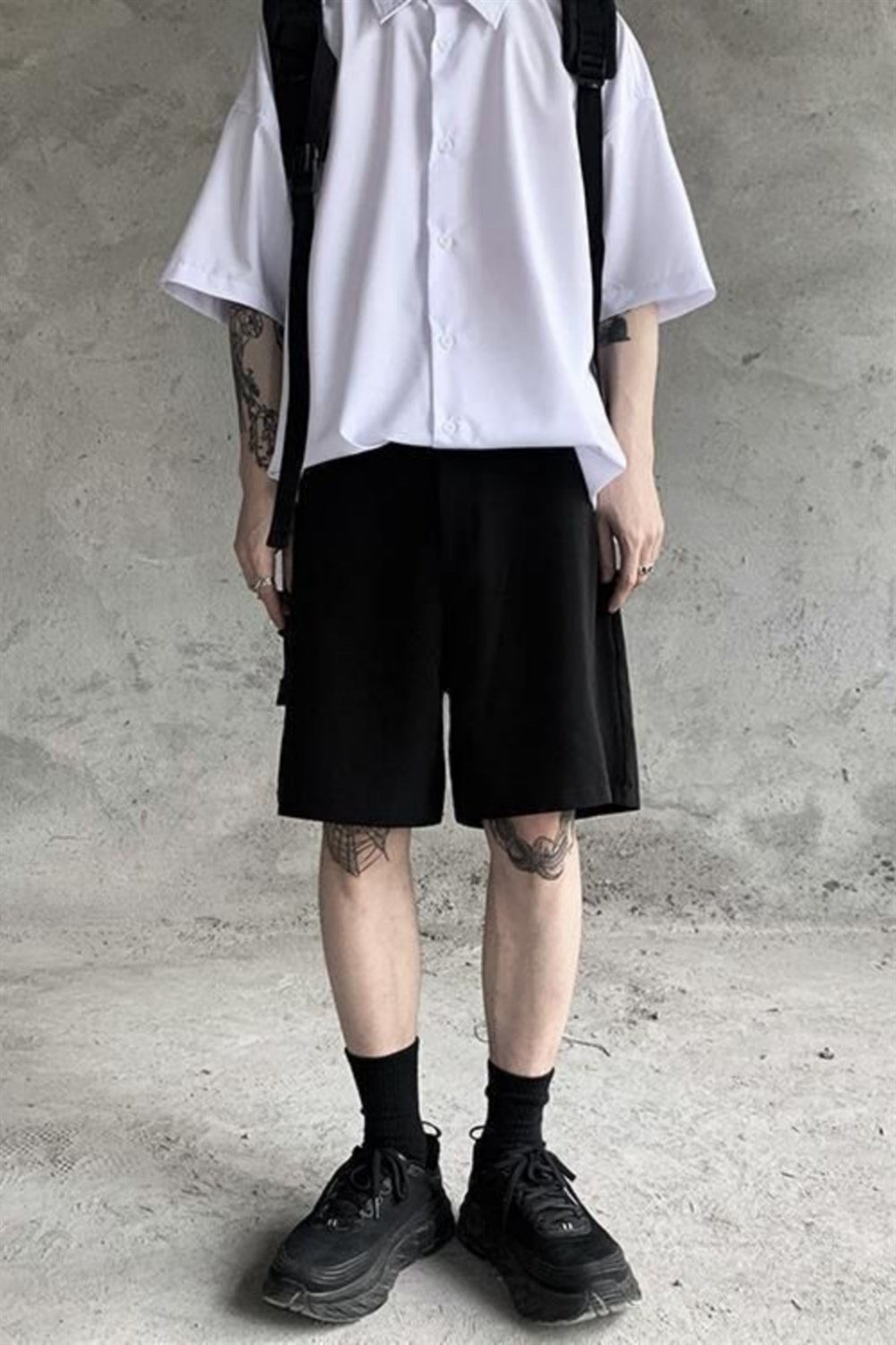 Siyah Bermuda Basic Şort 