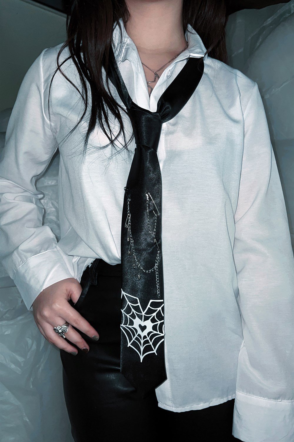 Spider Web Tasarım Kravat