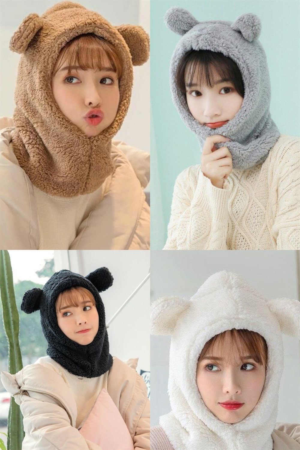 Teddy Bear Kulaklı Boyunluk Bere Renleri