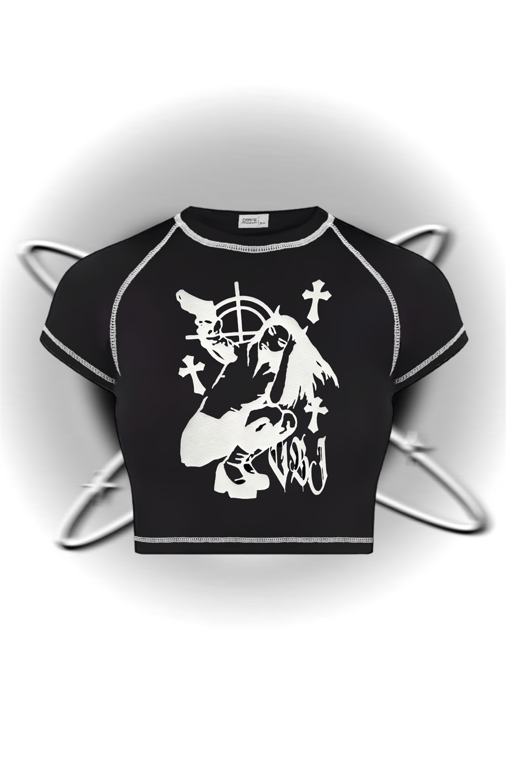 Ters Dikiş Gangster Devil Crop