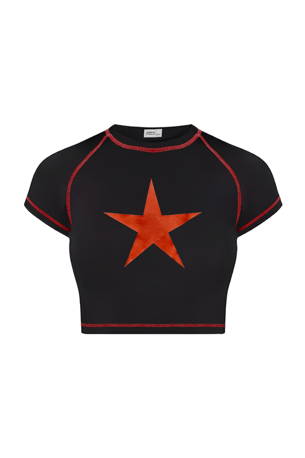 Ters Dikiş Red Star Crop