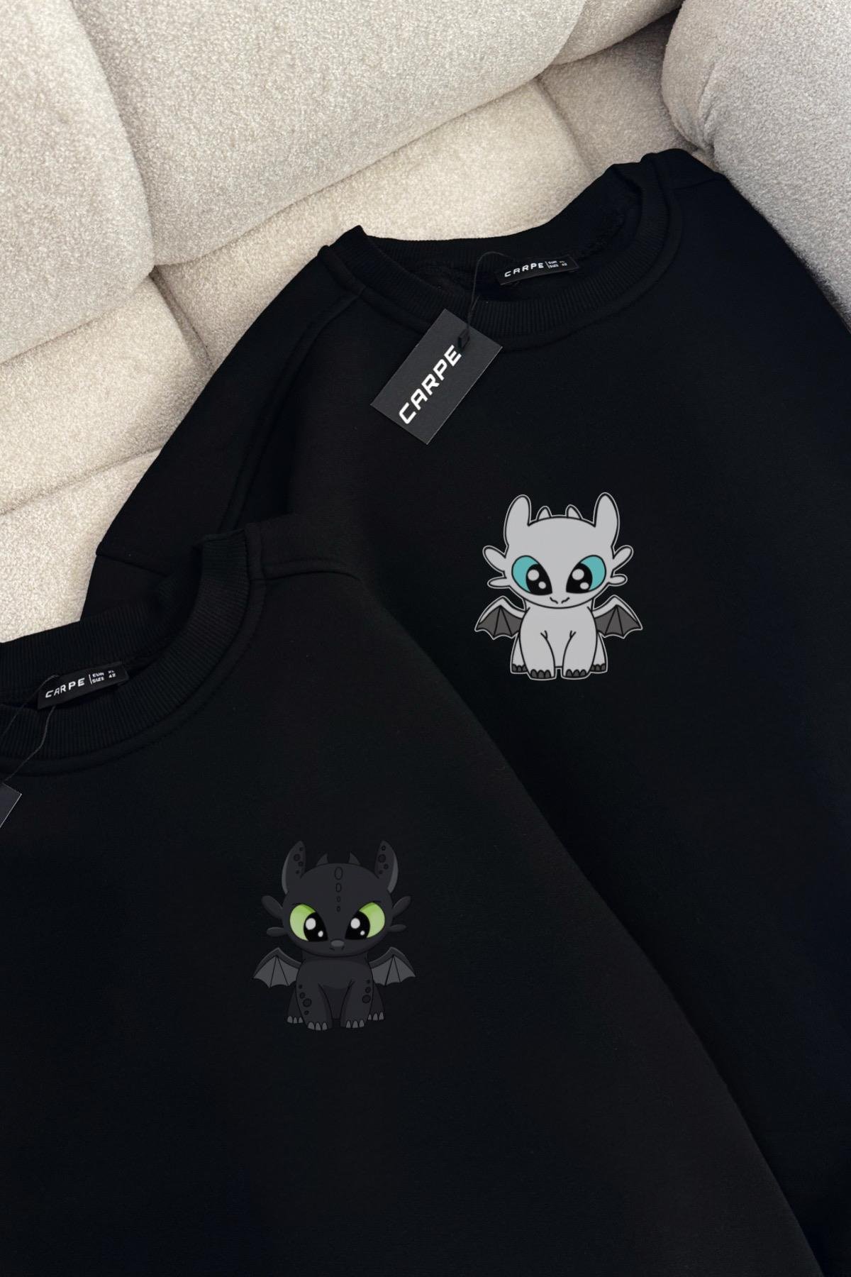 Toothless Bisiklet Yaka Oversize Sweatshirt