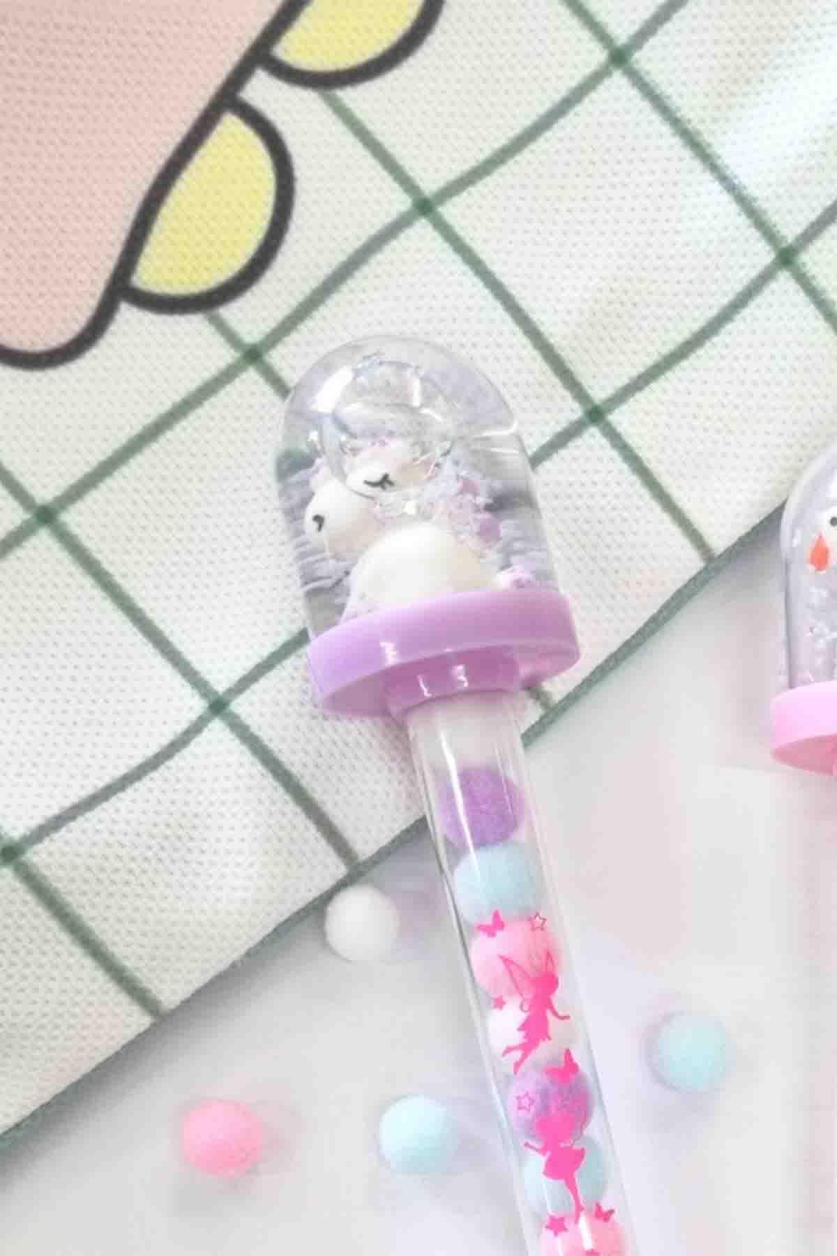 Unicorn Kar Küresi Başlıklı Fairy Jel Kalem