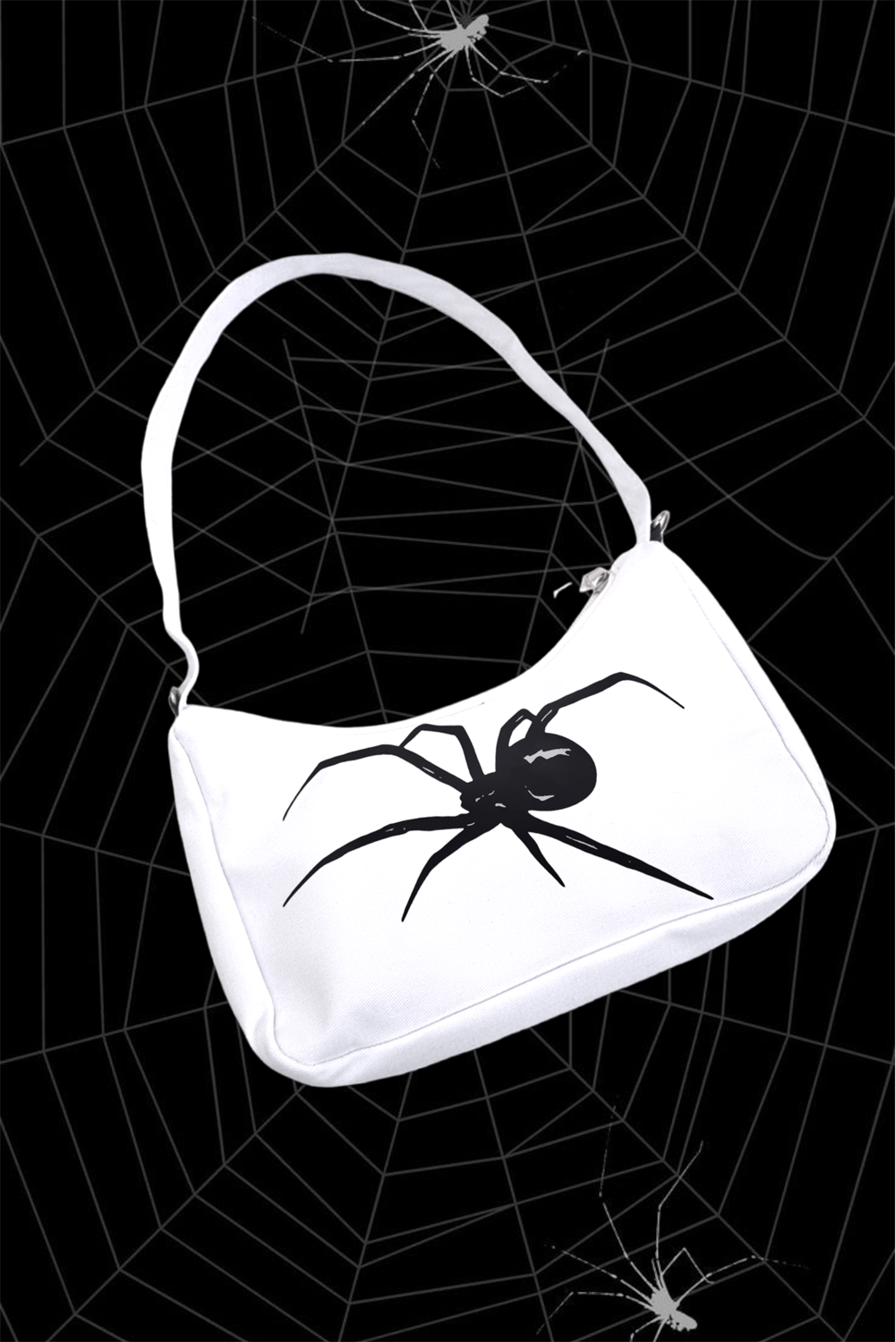 White Big Spider Baget Çanta
