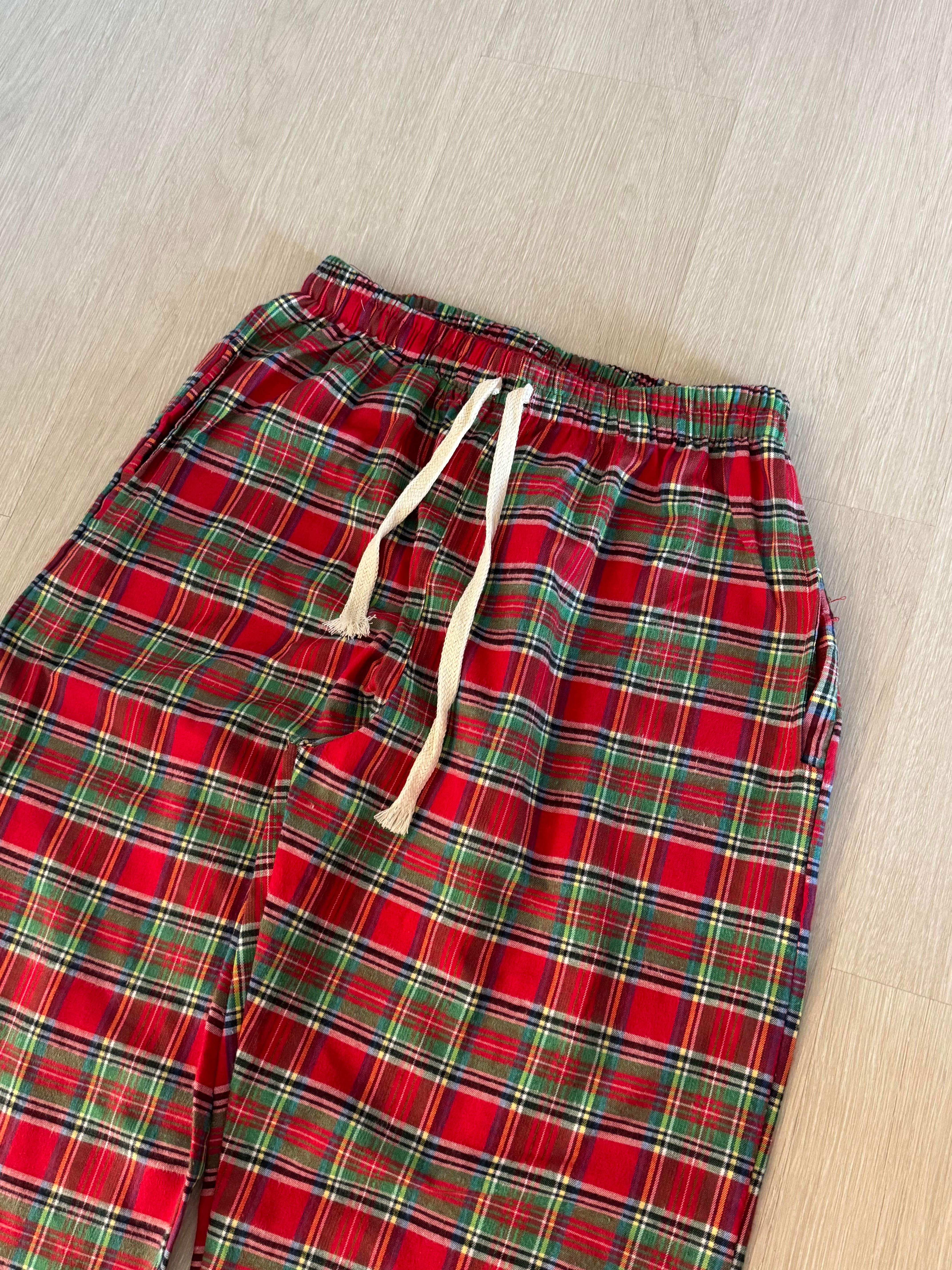 Yeşil Kırmızı Ekoseli Eşofman