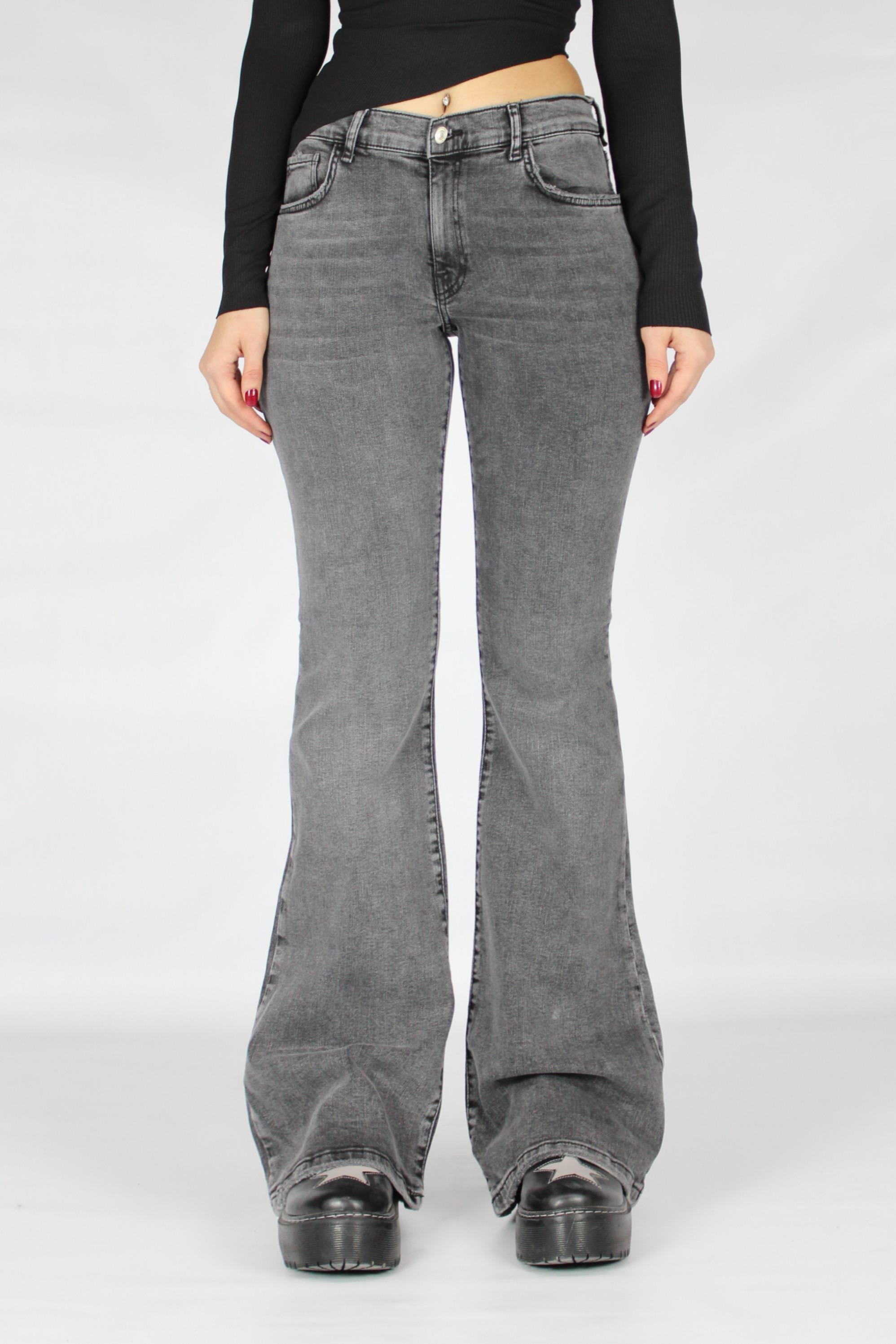 Yıkamalı Füme Flare Pantolon