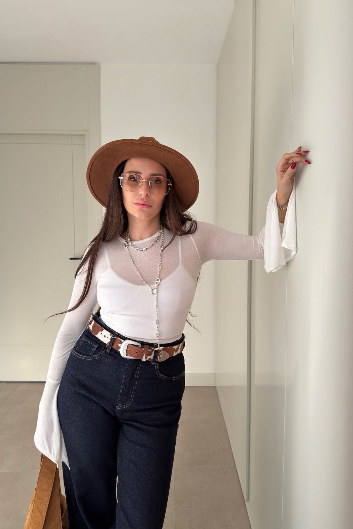 Basic İspanyol Kol Bluz- EKRU