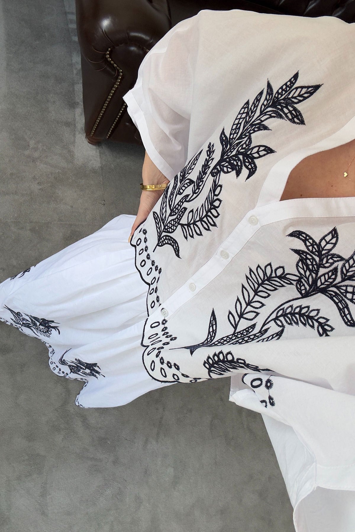Begonvil - Kimono Etekli Takım- BEYAZ
