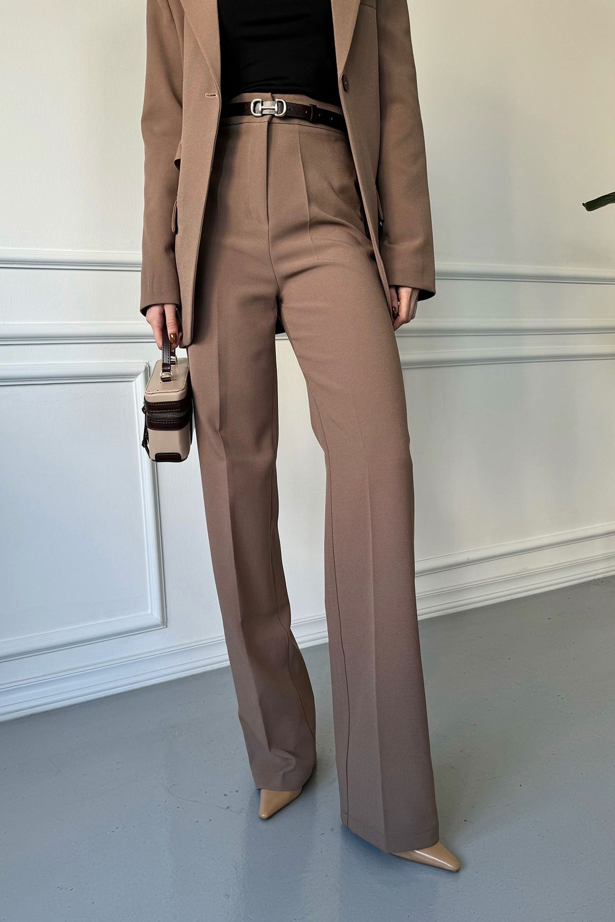 Blazer Kemer Tasarımlı Takım- VİZON