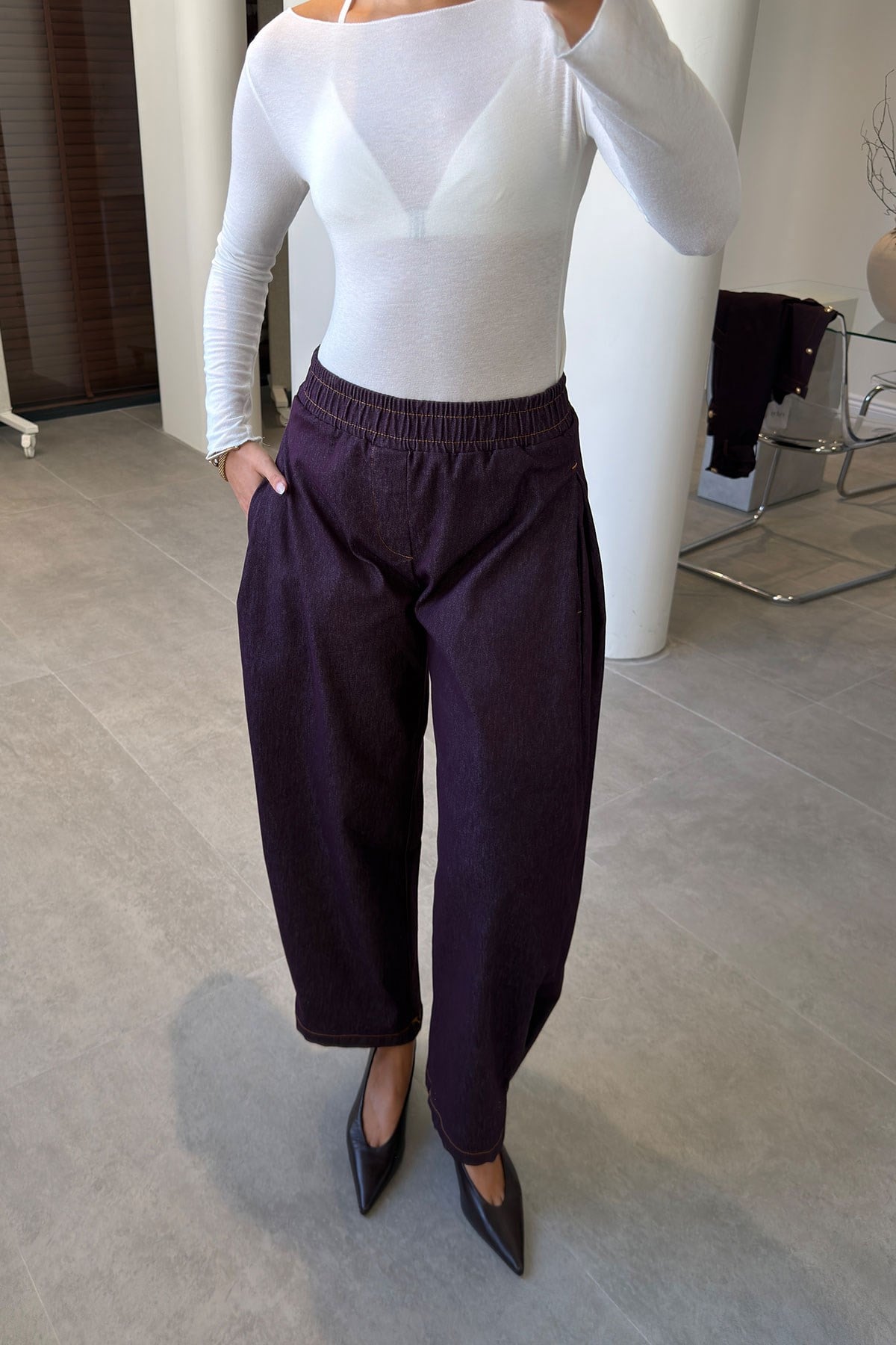 CROP CEKET PANTOLON JEAN TAKIM- MÜRDÜM