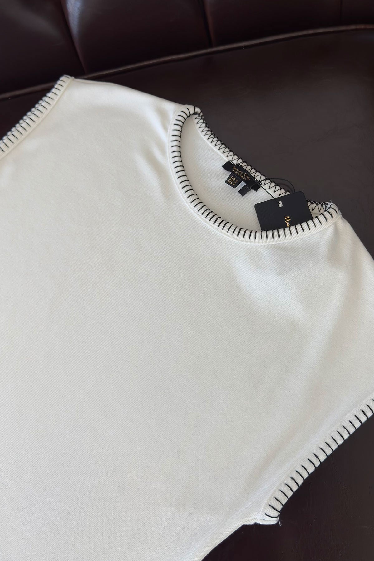 Dikiş Biyeli Premium Orj Tshirt- EKRU