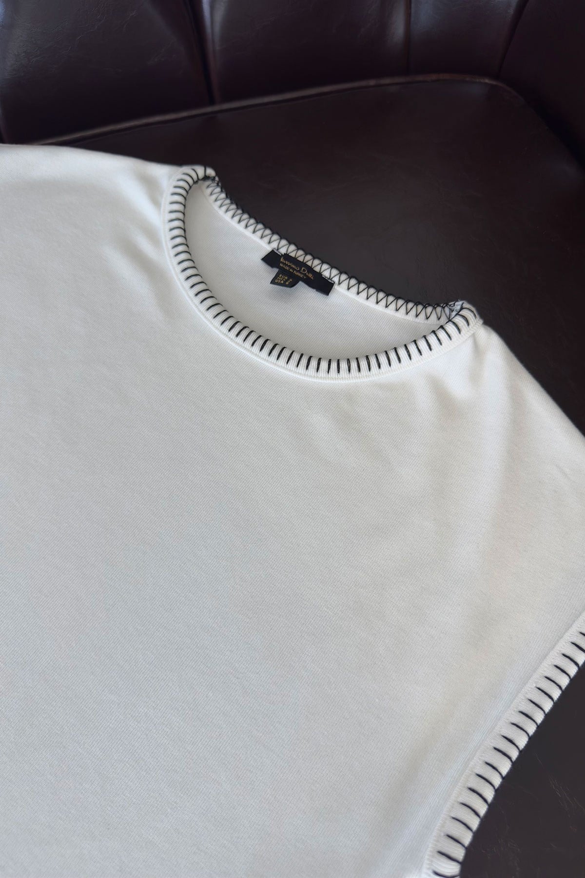 Dikiş Biyeli Premium Orj Tshirt- EKRU