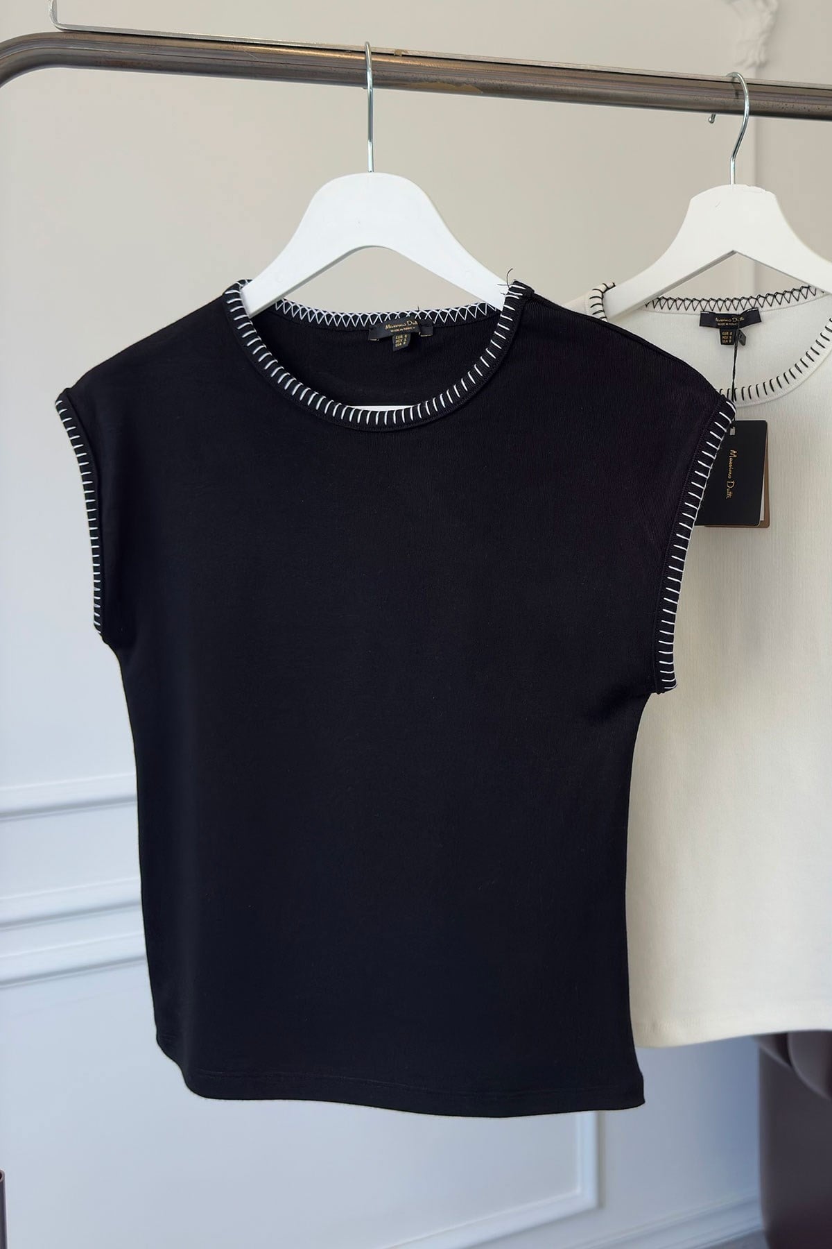 Dikiş Biyeli Premium Orj Tshirt- SİYAH