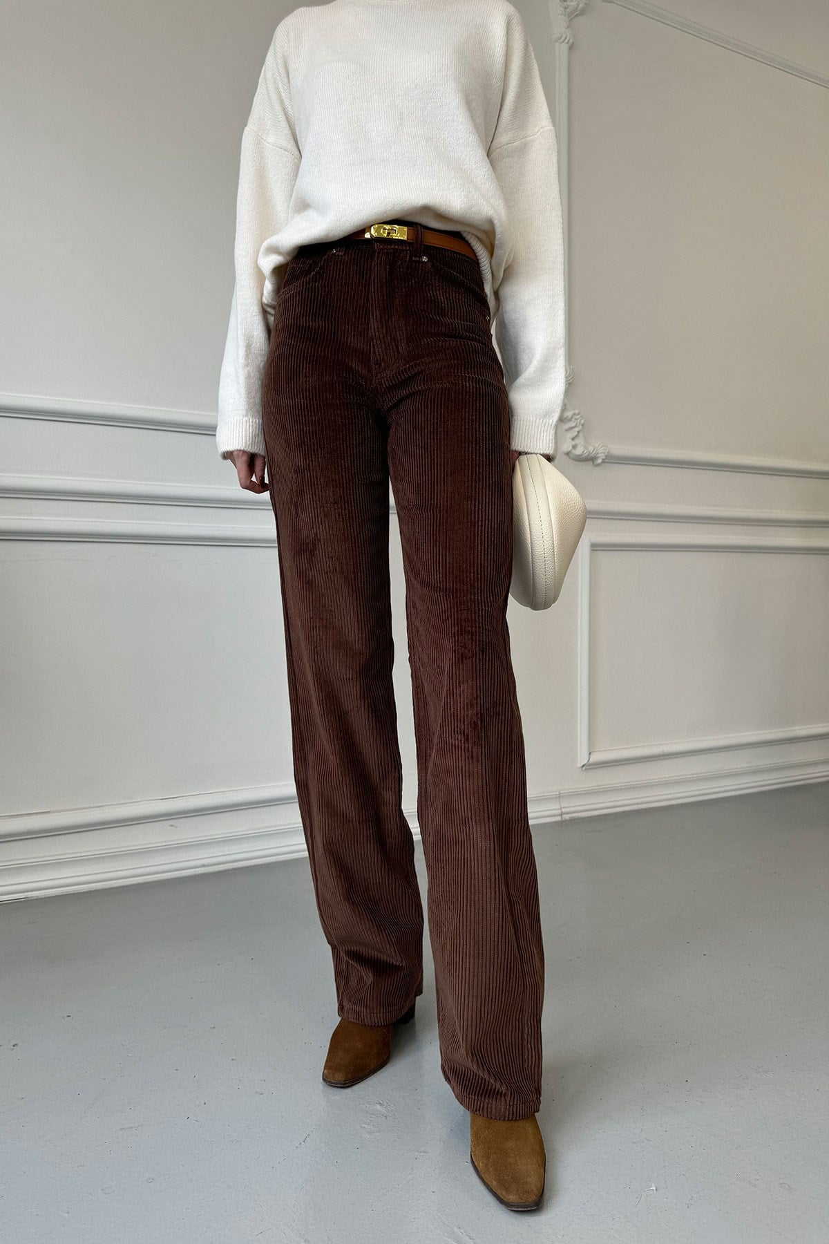 Kadife Premium Pantolon- KAHVERENGİ