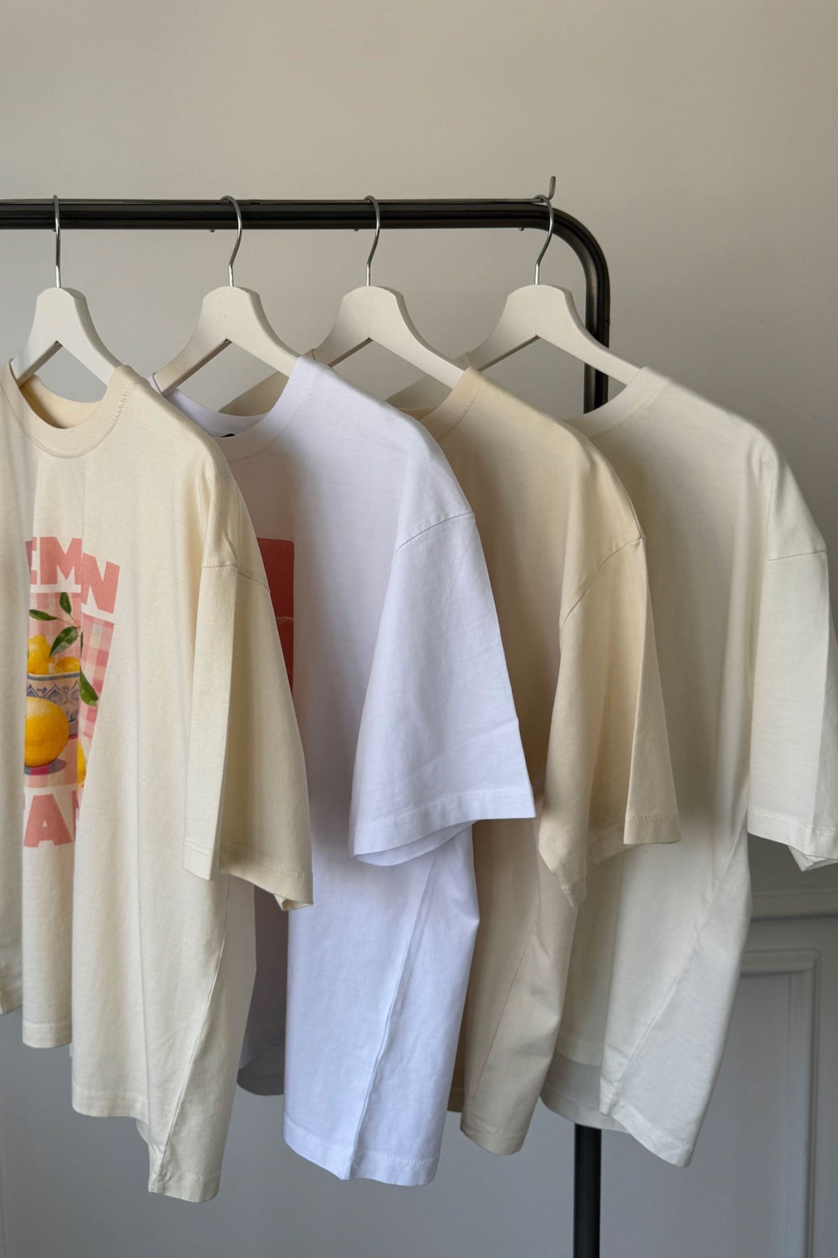 Lemon Baskılı Tshirt- BEJ