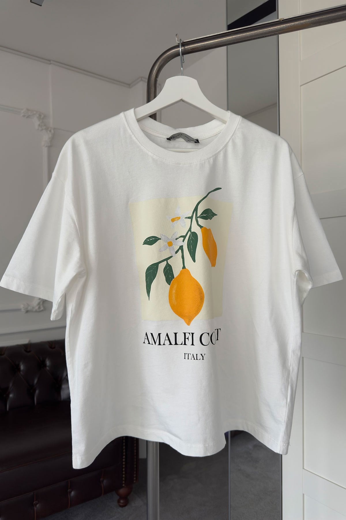 Limon Baskılı Tshirt- BEYAZ