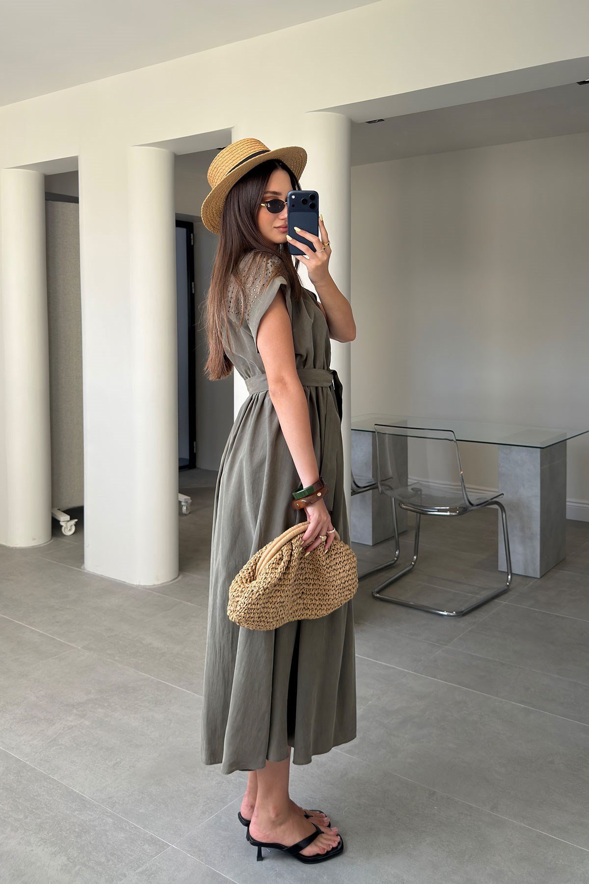Mila Tensel Elbise- HAKİ