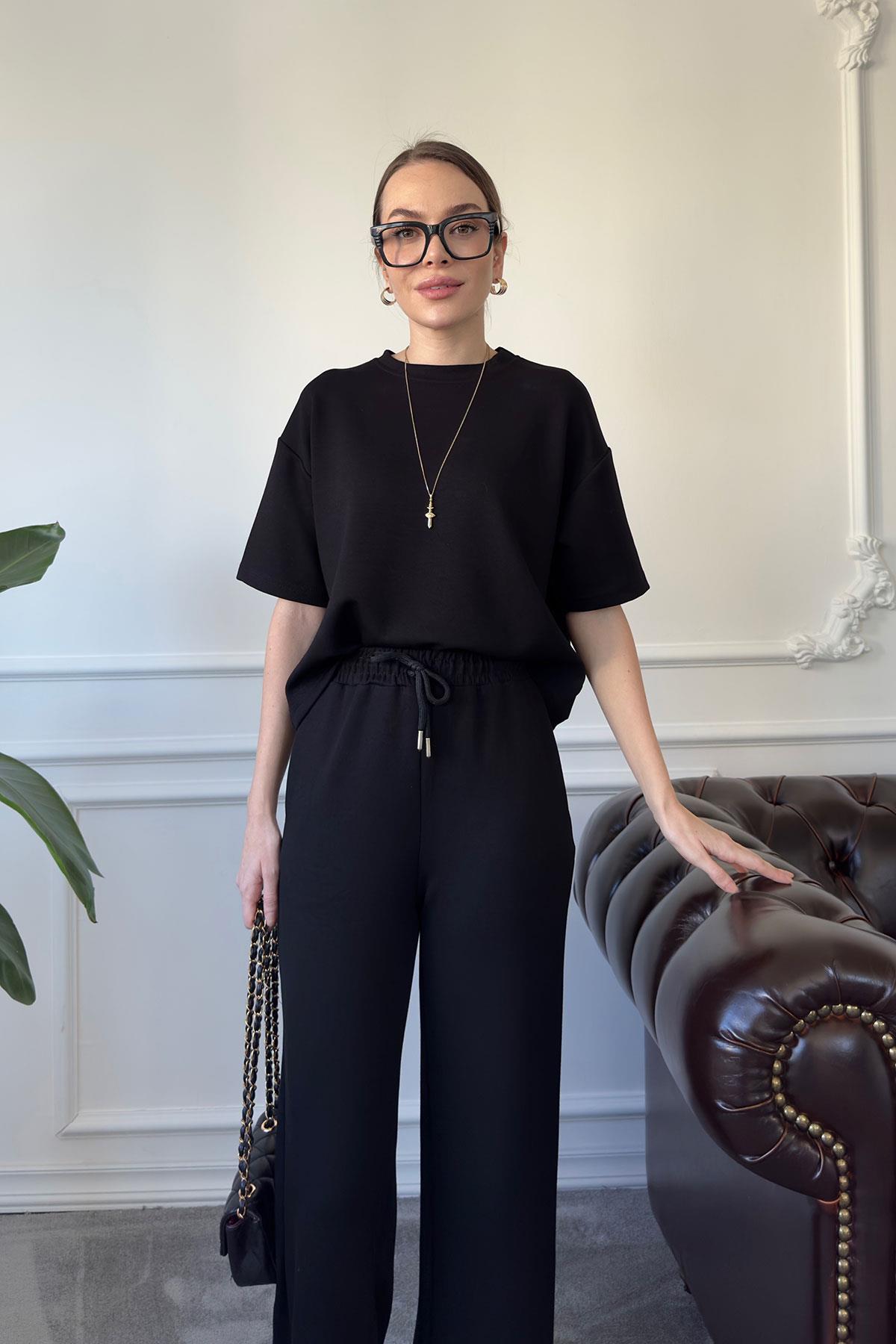 Modal Kumaş Basic Takım- SİYAH