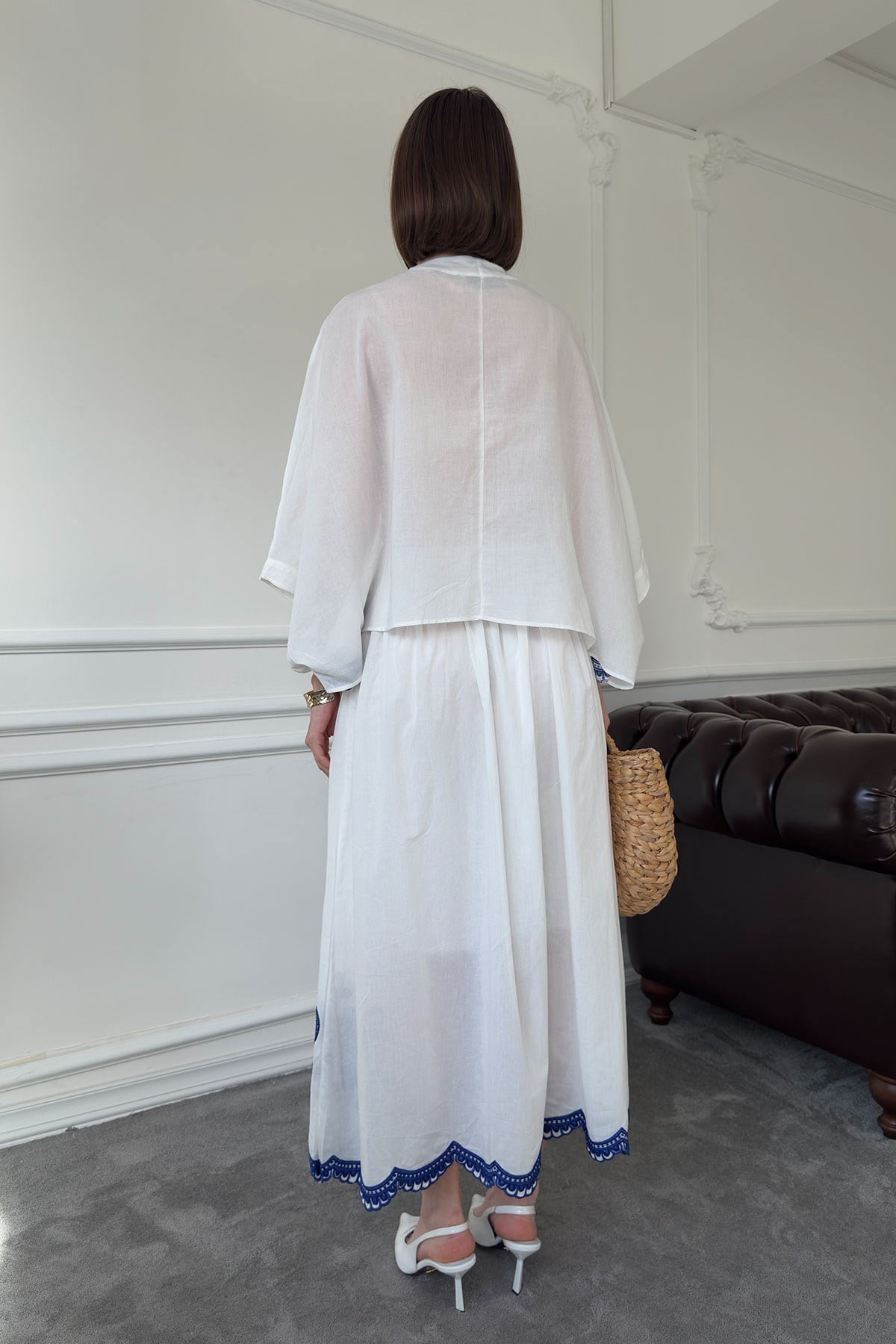 Nakışlı Bolero Etekli Takım- SAKS