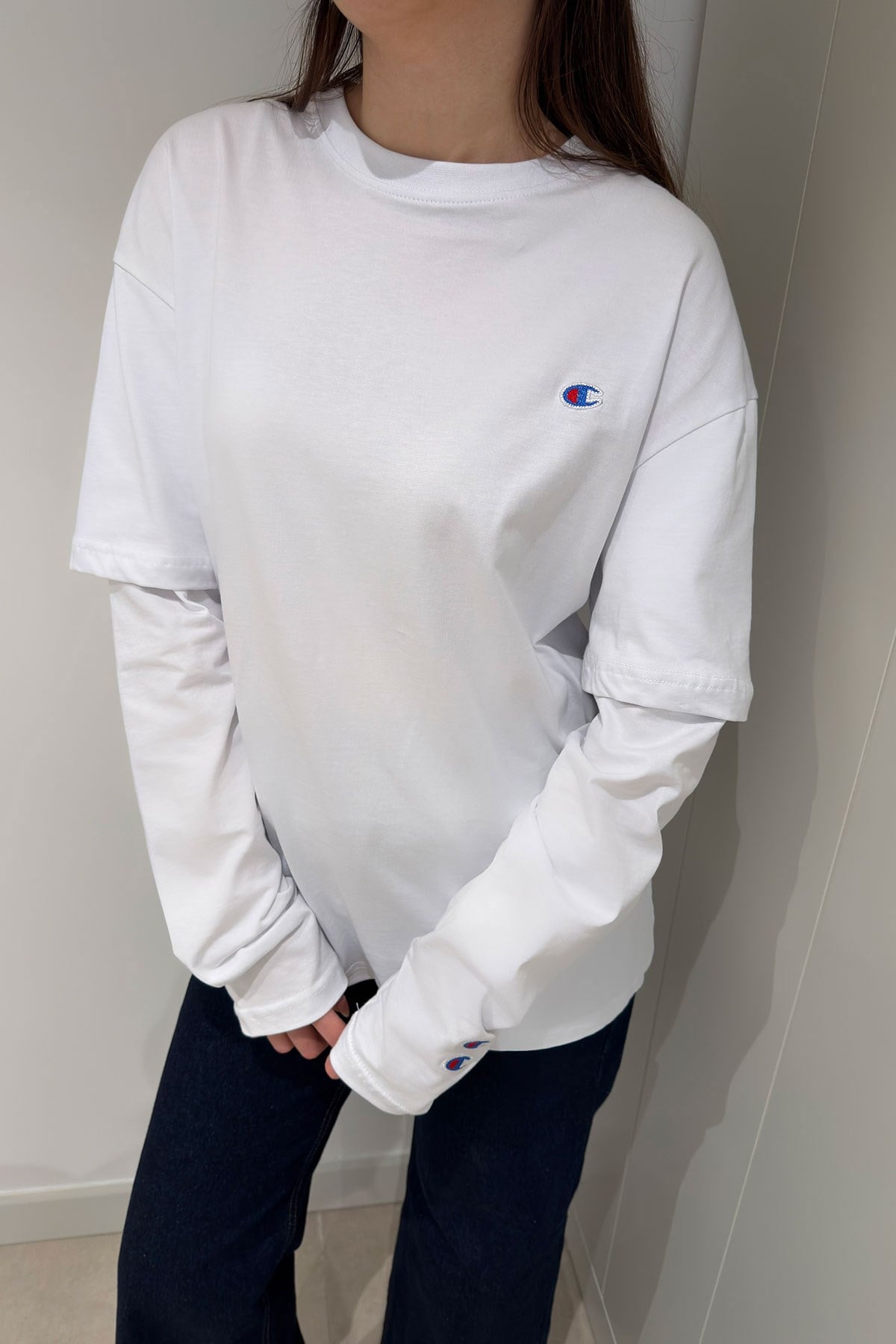 Parça Kollu Basic Sweat- BEYAZ