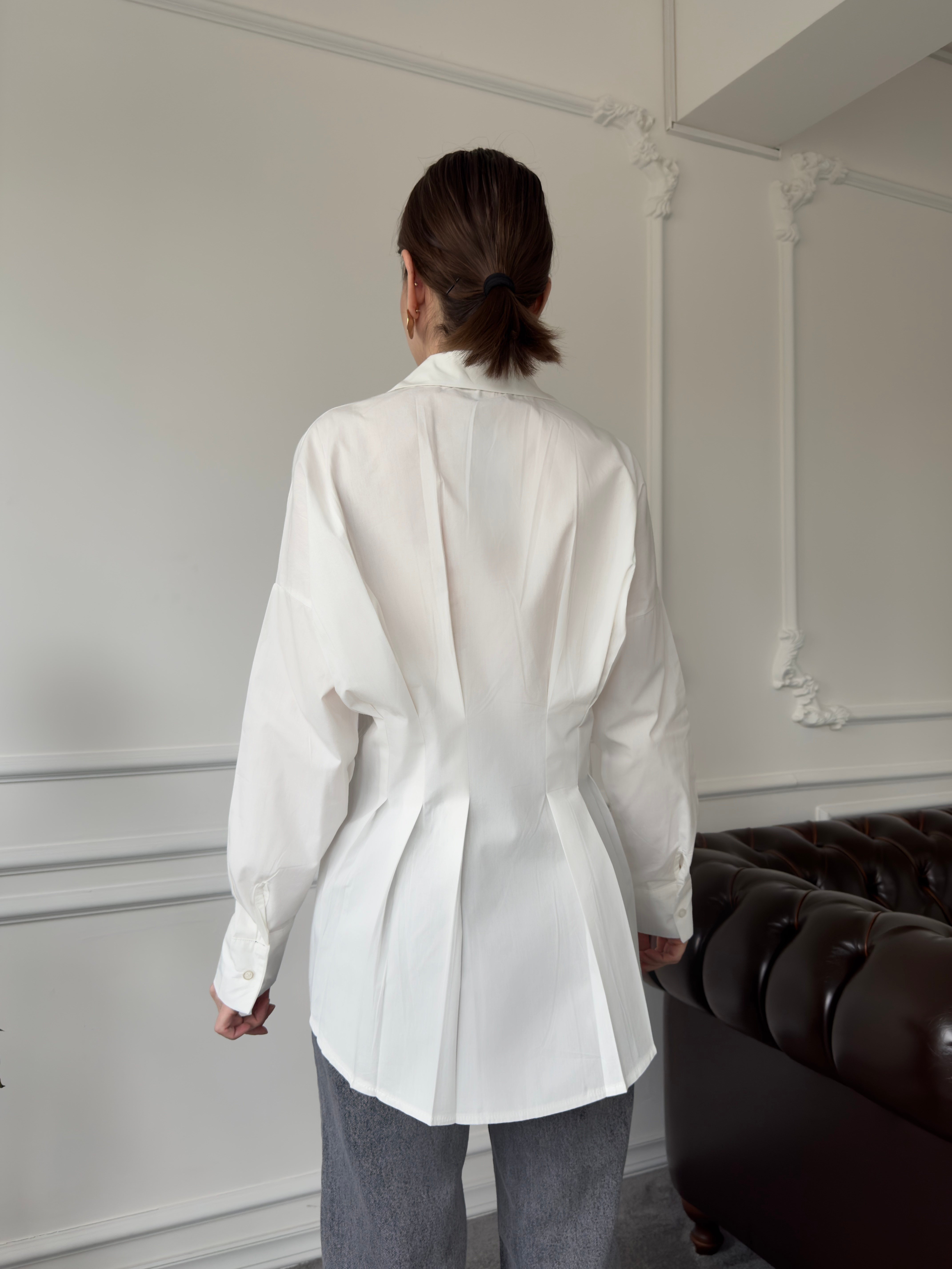 Pileli Premium Gömlek- EKRU