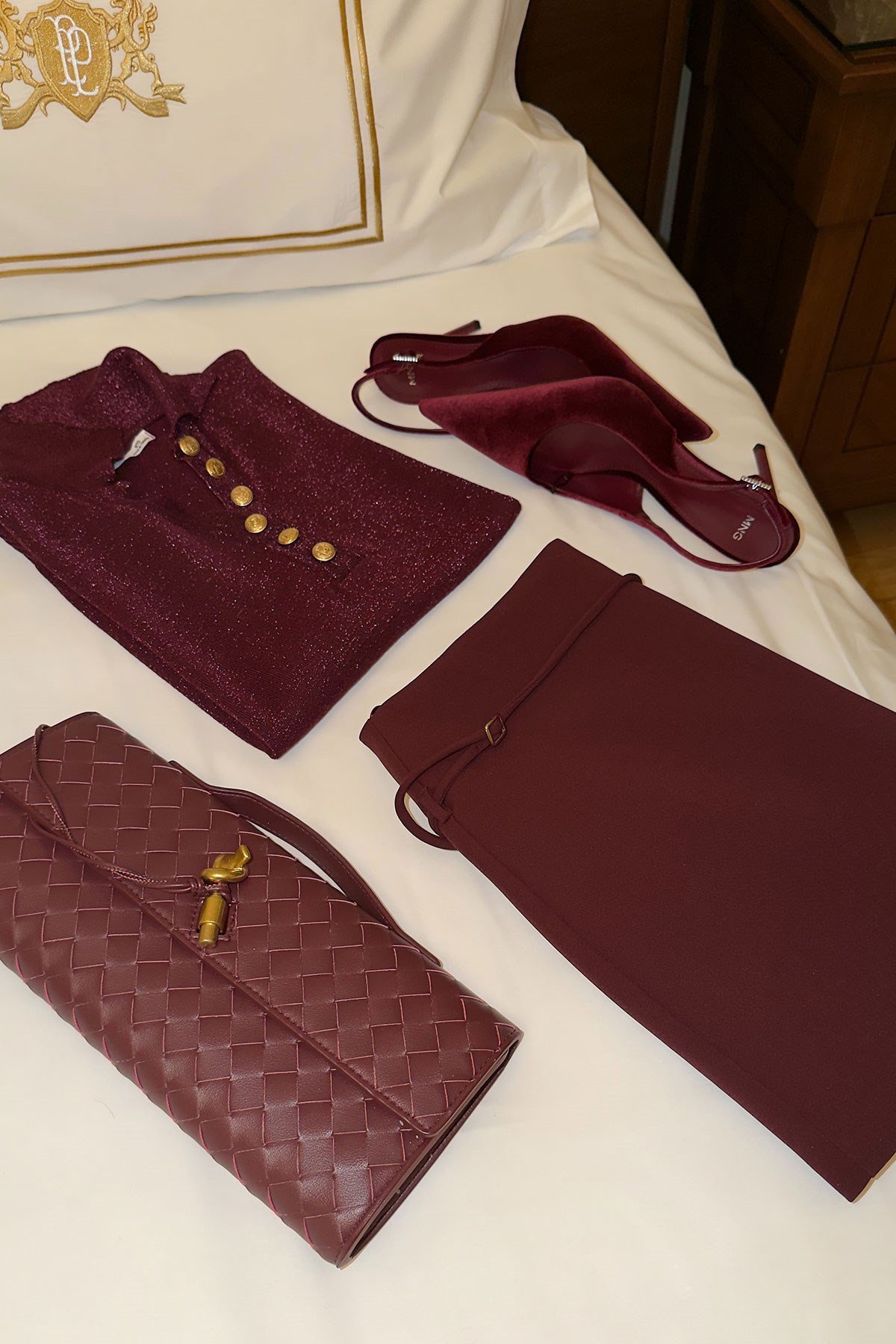 Polo Yaka Simli Triko Kazak- BORDO