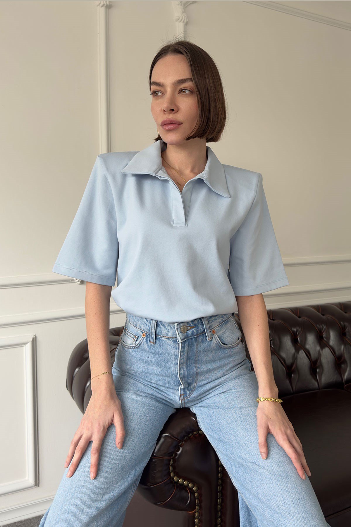 Polo Yaka Tshirt- BEBE MAVİSİ