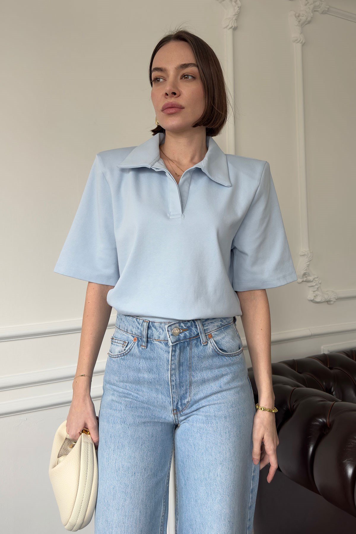 Polo Yaka Tshirt- BEBE MAVİSİ