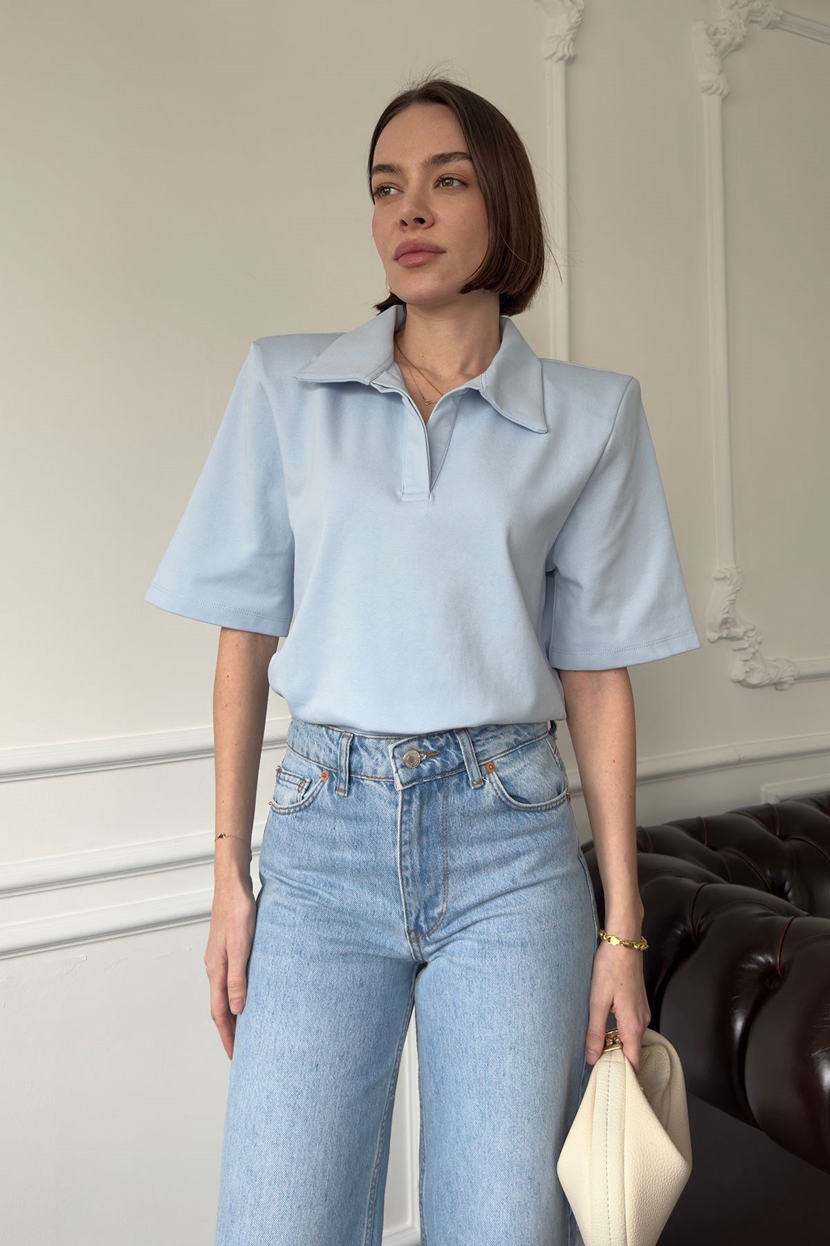 Polo Yaka Tshirt- BEBE MAVİSİ
