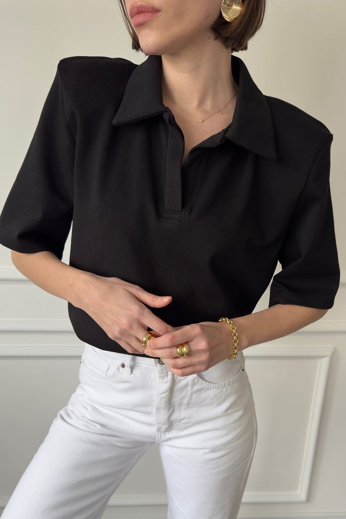 Polo Yaka Tshirt- SİYAH