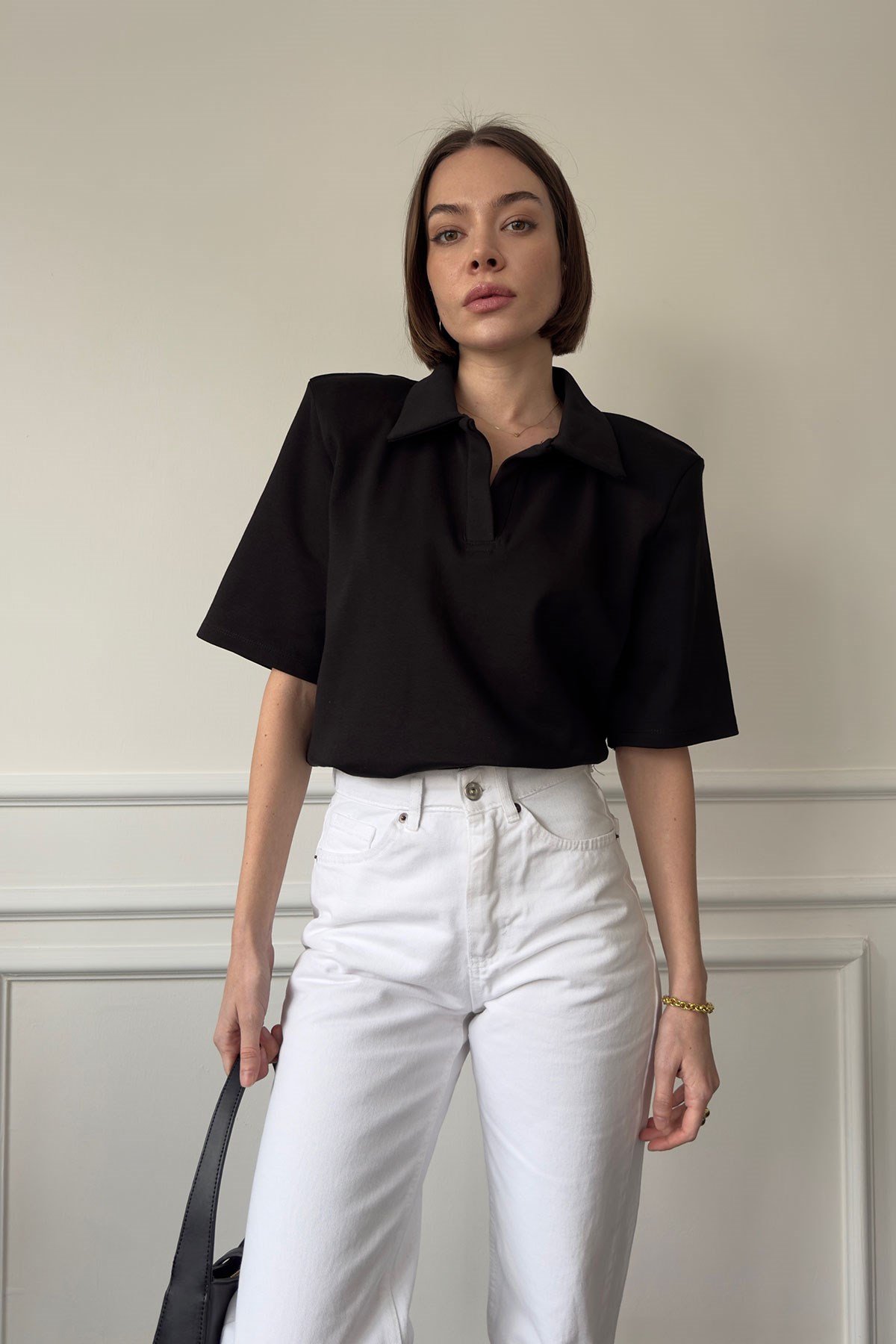 Polo Yaka Tshirt- SİYAH