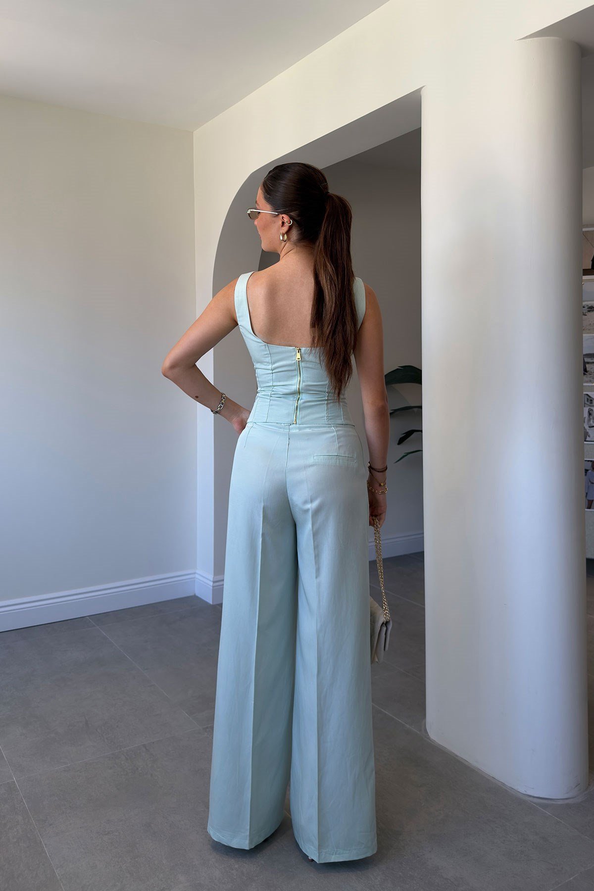 Premium Bol Paça Pantolon- MİNT