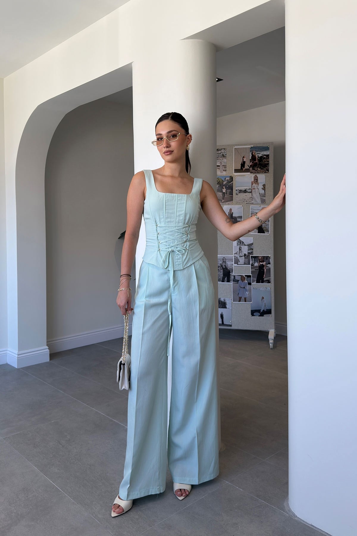 Premium Bol Paça Pantolon- MİNT