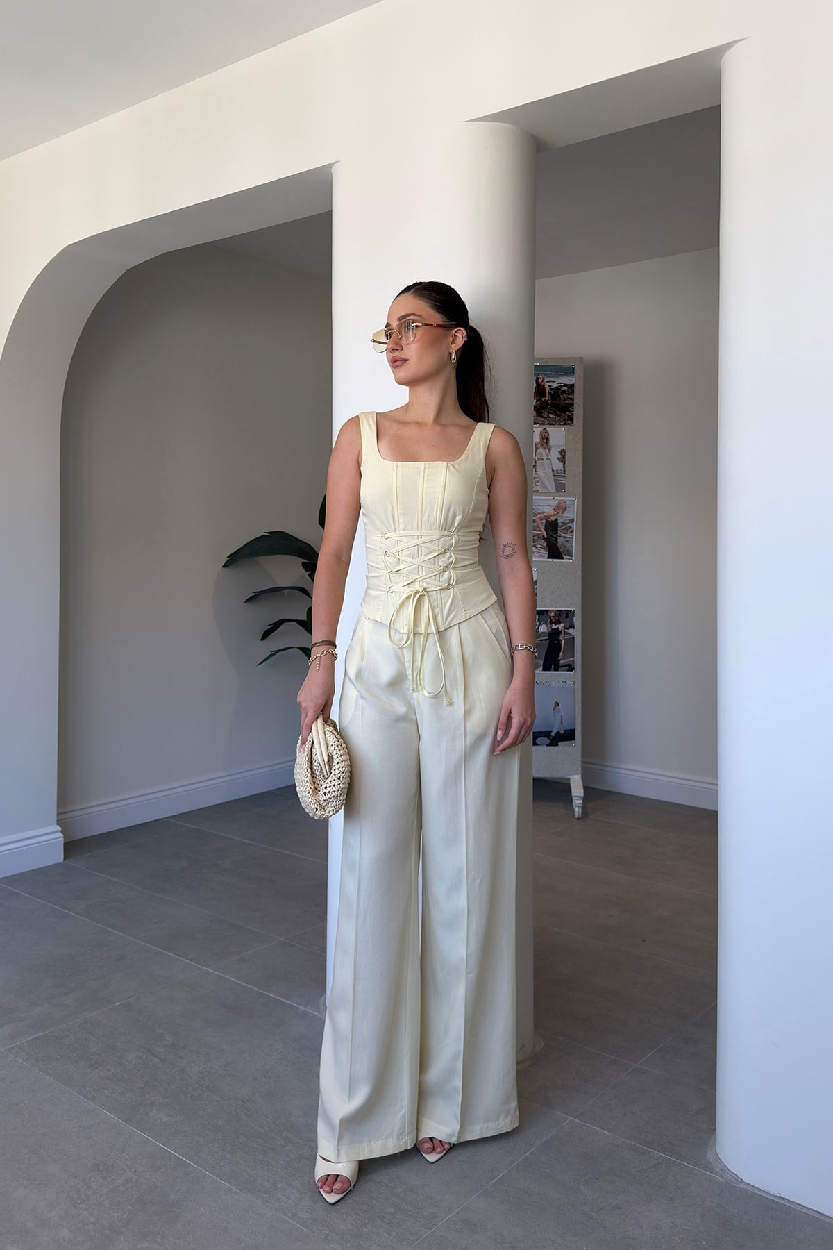 Premium Bol Paça Pantolon- SARI