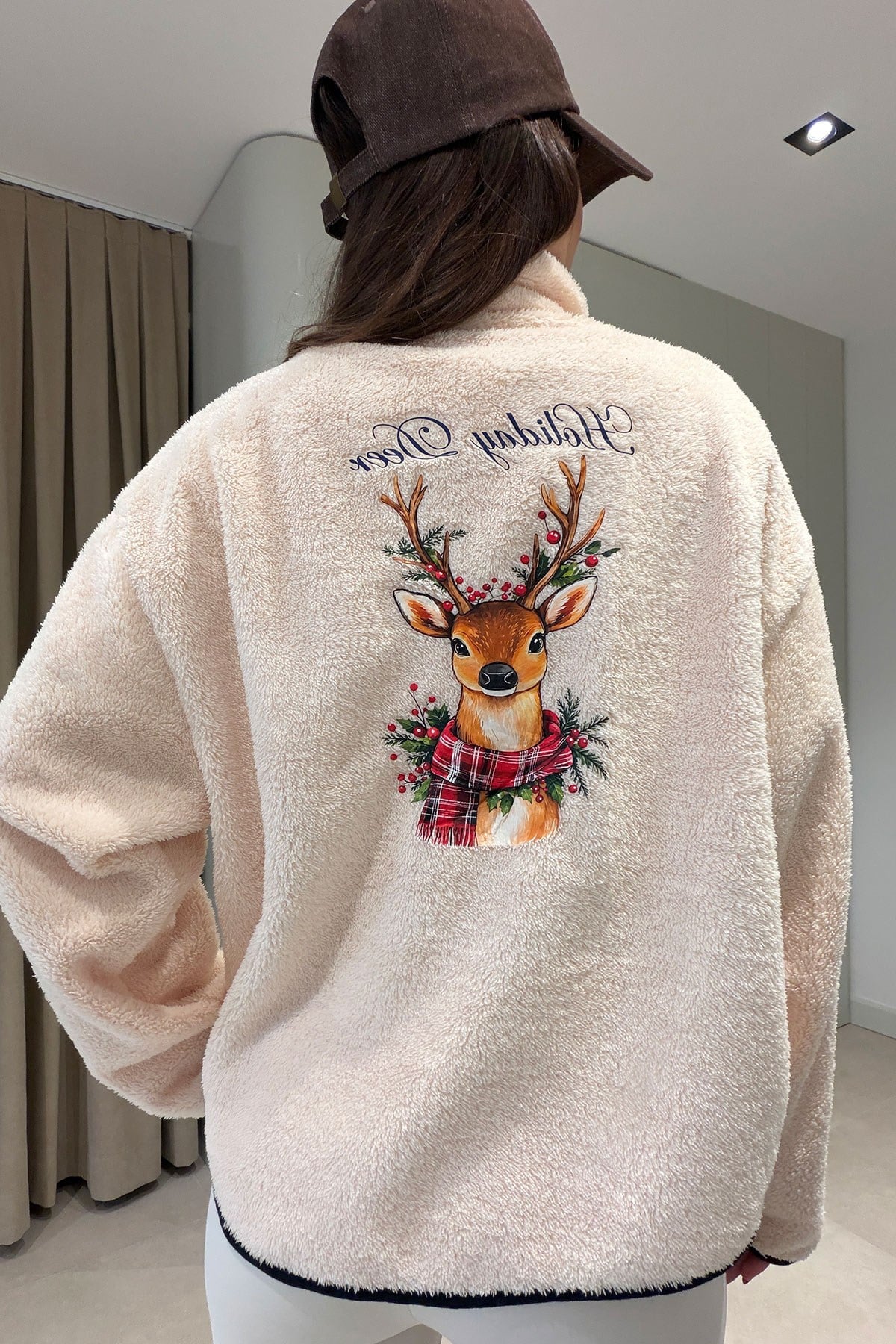 PREMİUM DİK YAKA BAMBİ POLAR- EKRU