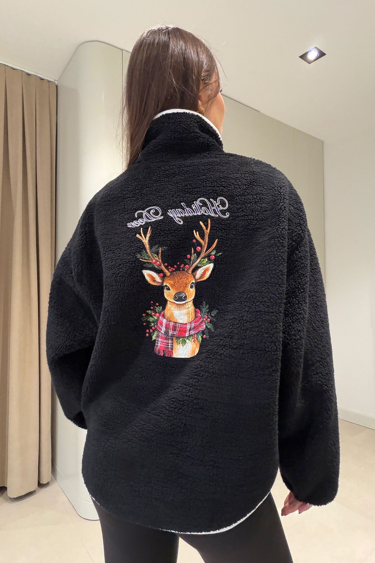 PREMİUM DİK YAKA BAMBİ POLAR- SİYAH
