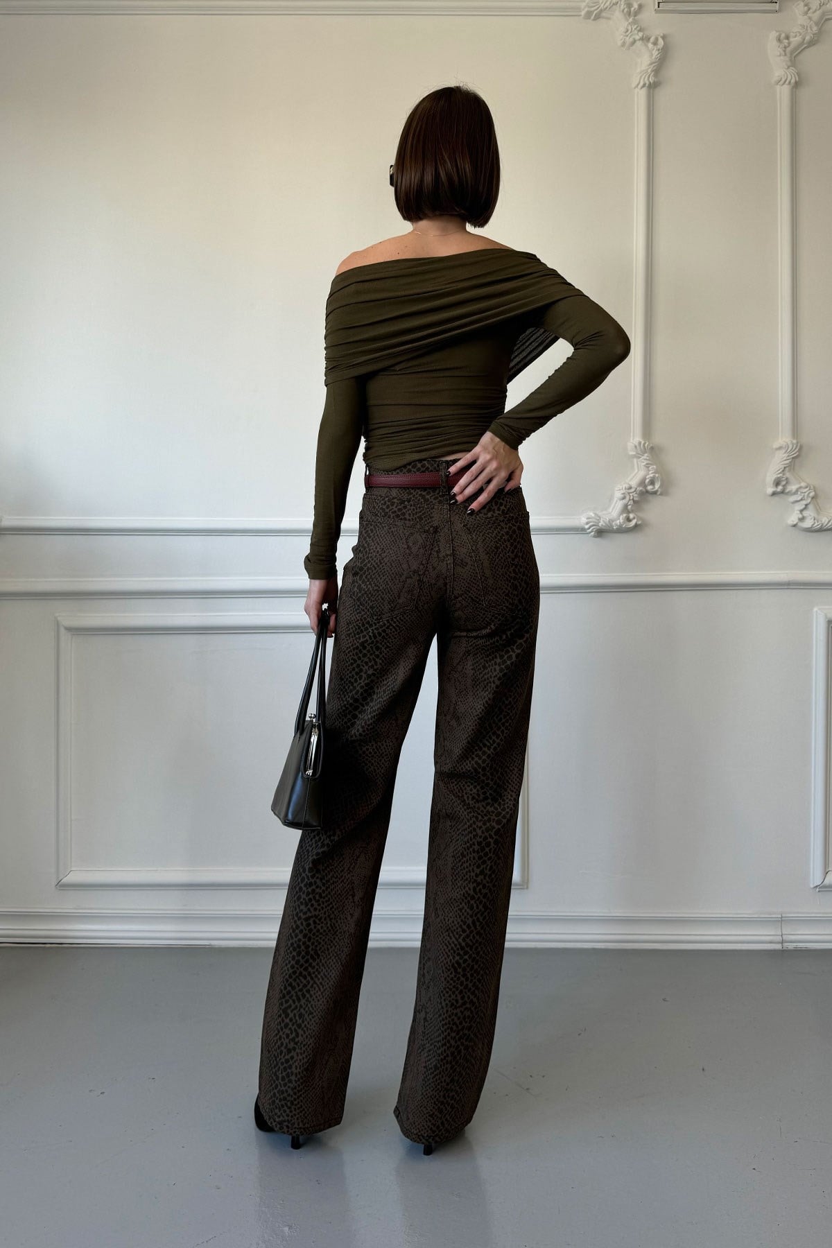 Premium Leopar Pantolon- HAKİ