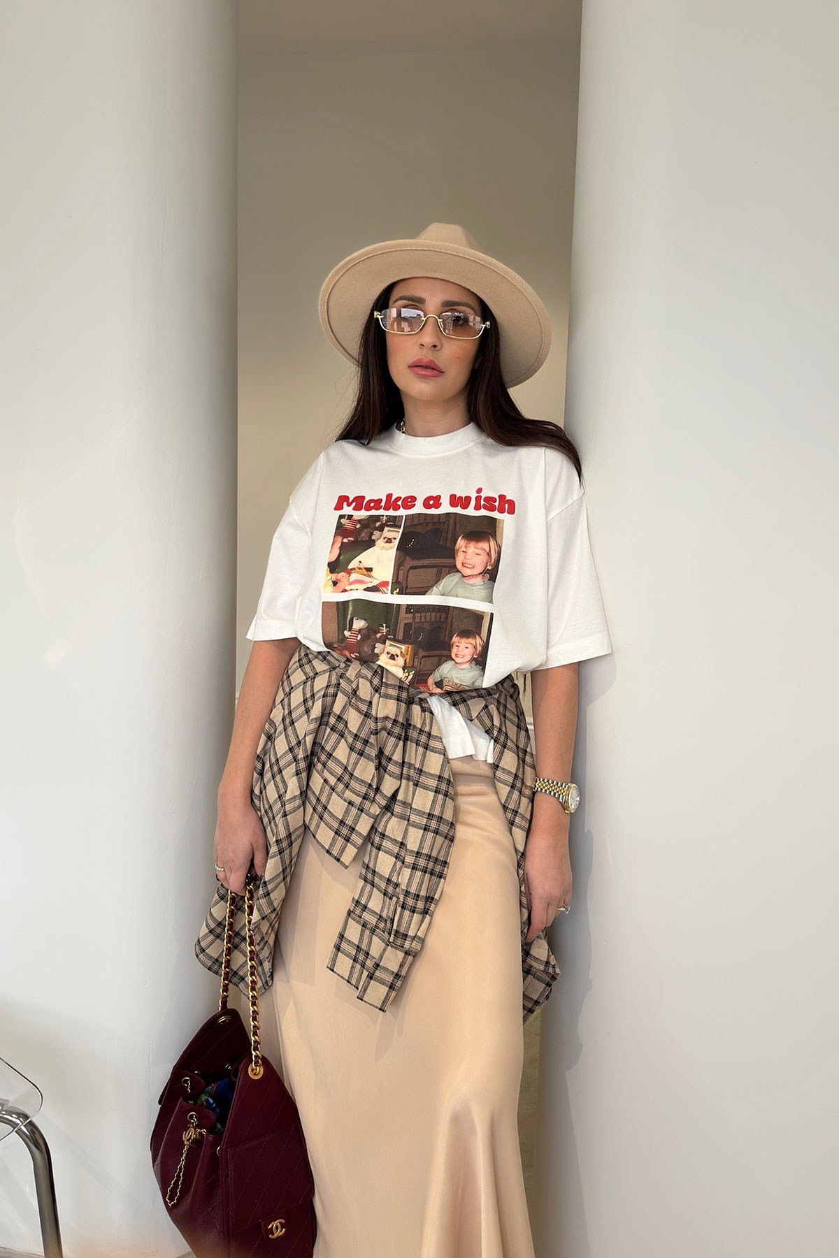 Premium Yeni Sezon Baskılı T-Shirt- EKRU