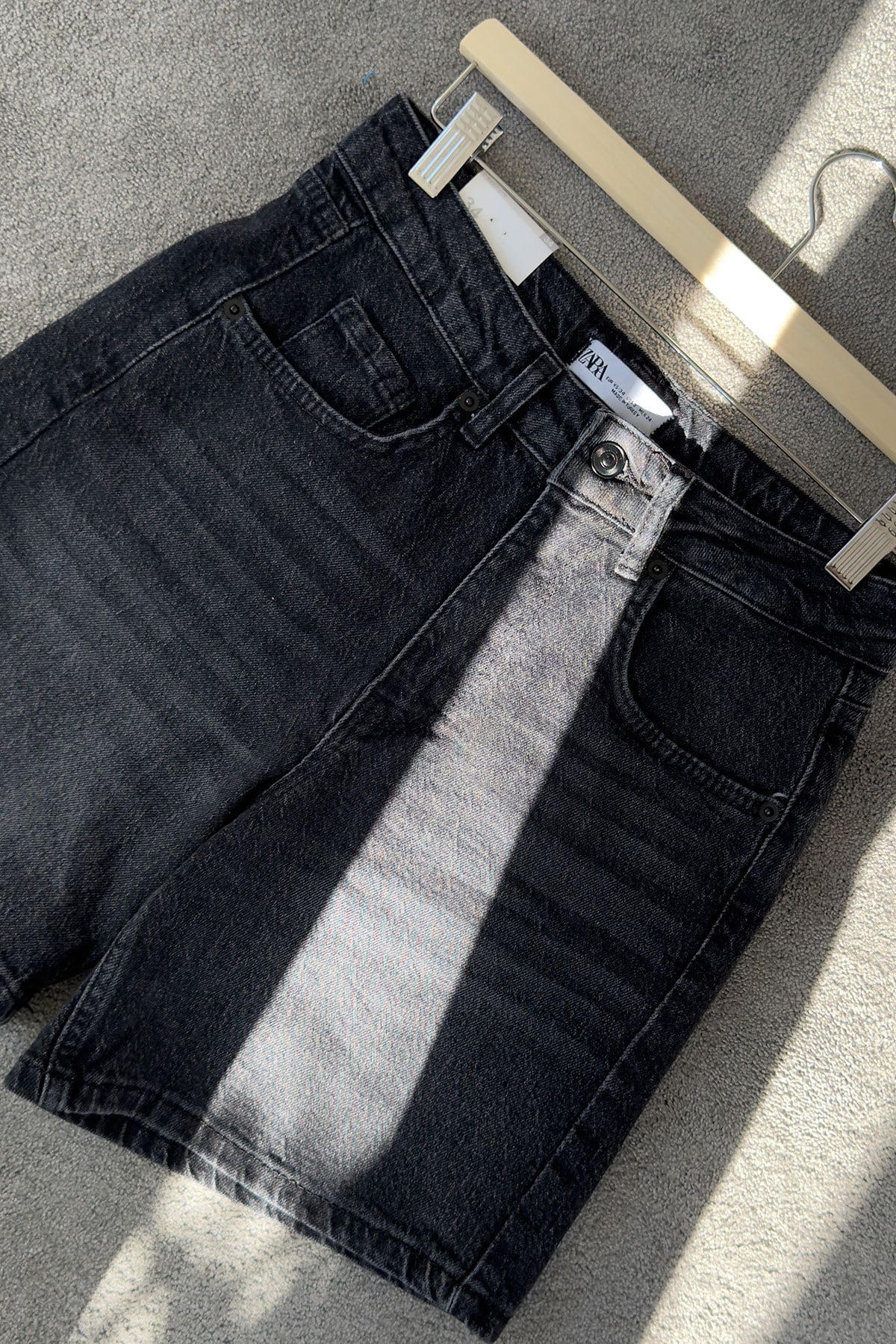 Regular Premium Denim Şort- GRİ