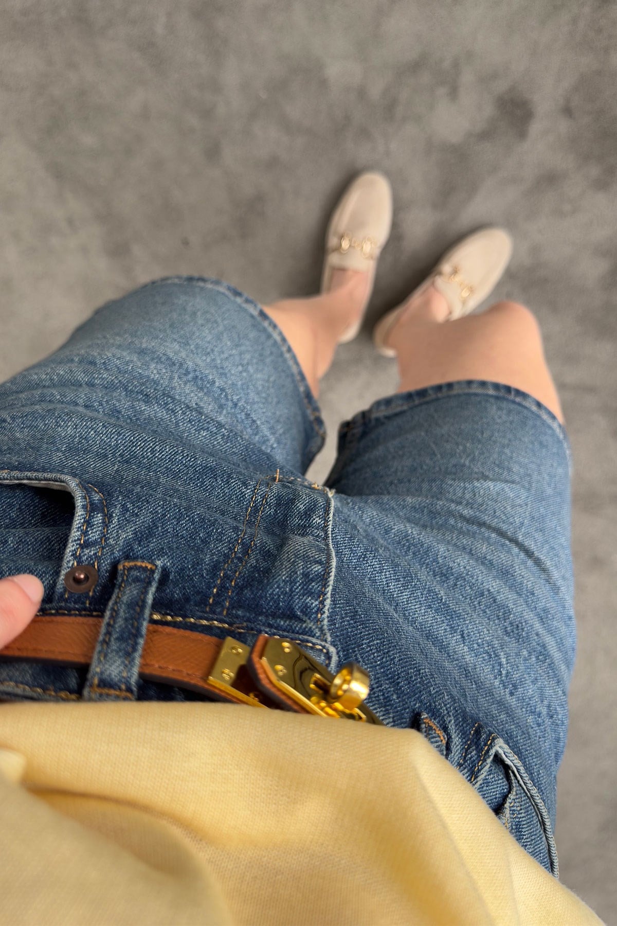 Regular Premium Denim Şort- MAVİ