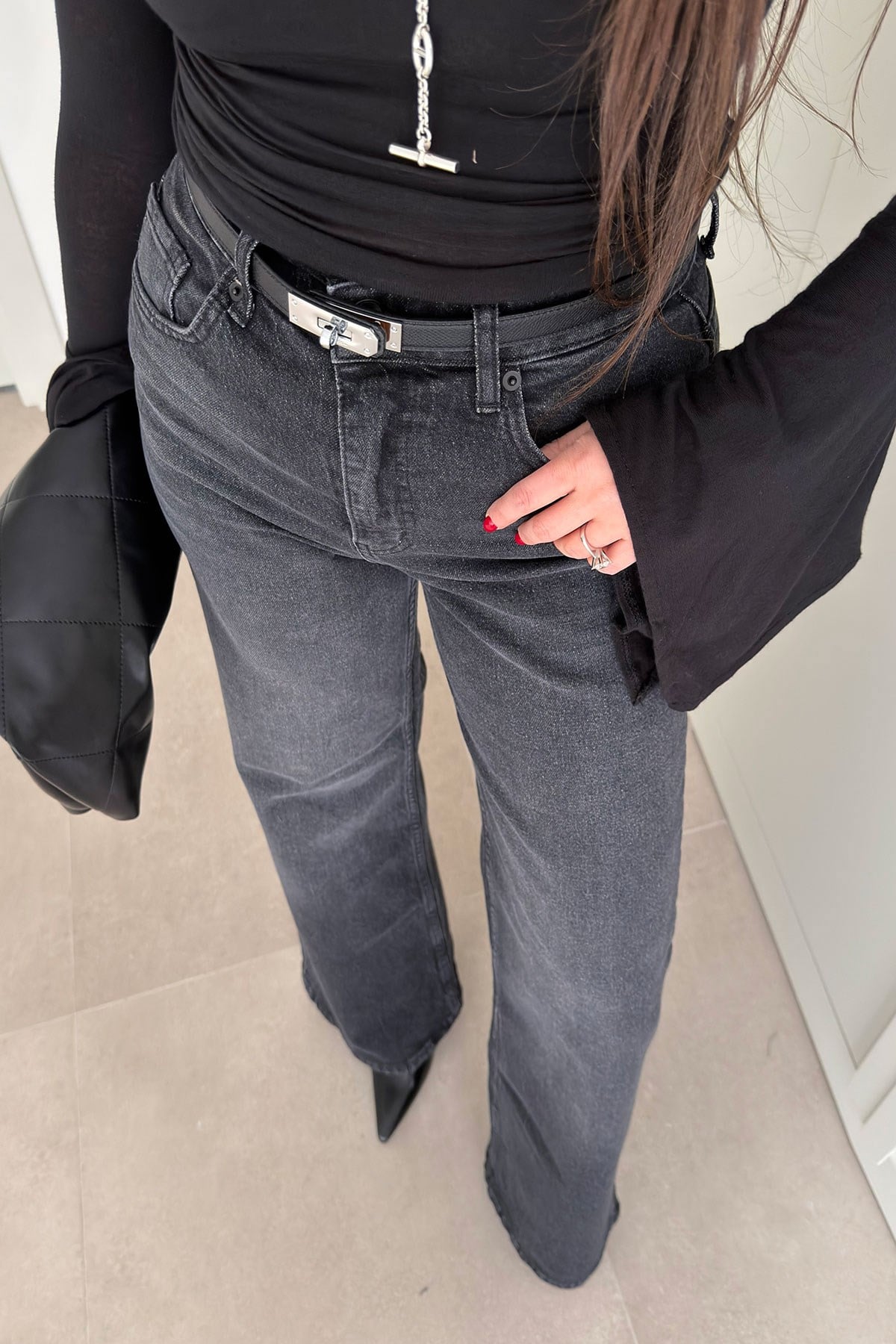 Tintli Wide Leg Jean- FÜME