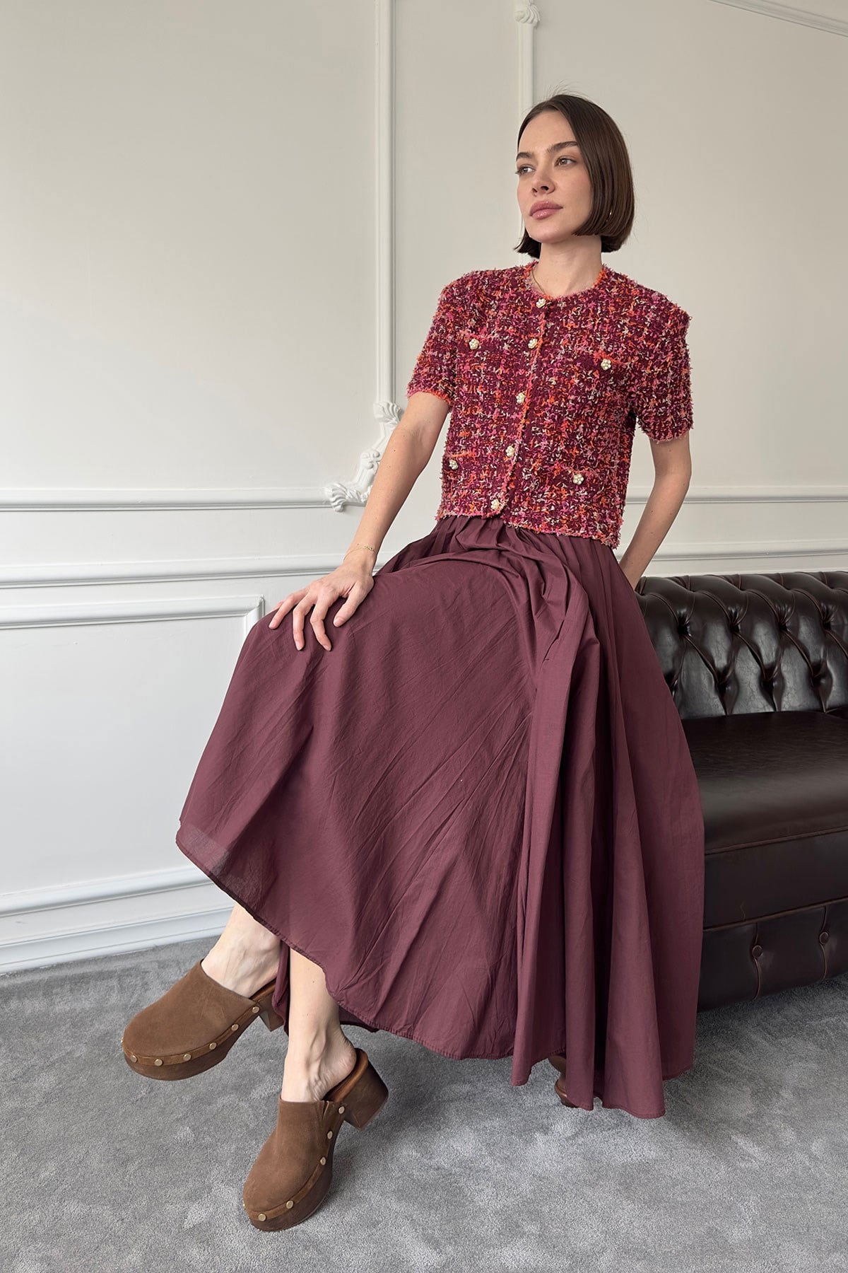 Tüvit Premium Ceket- BORDO