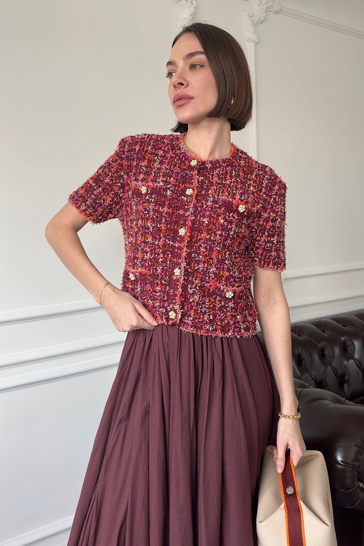 Tüvit Premium Ceket- BORDO