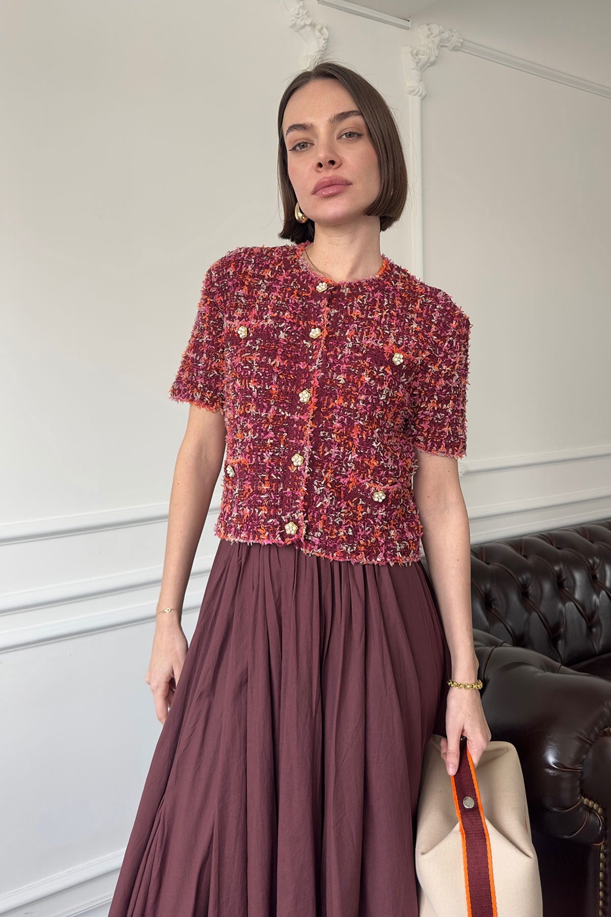 Tüvit Premium Ceket- BORDO