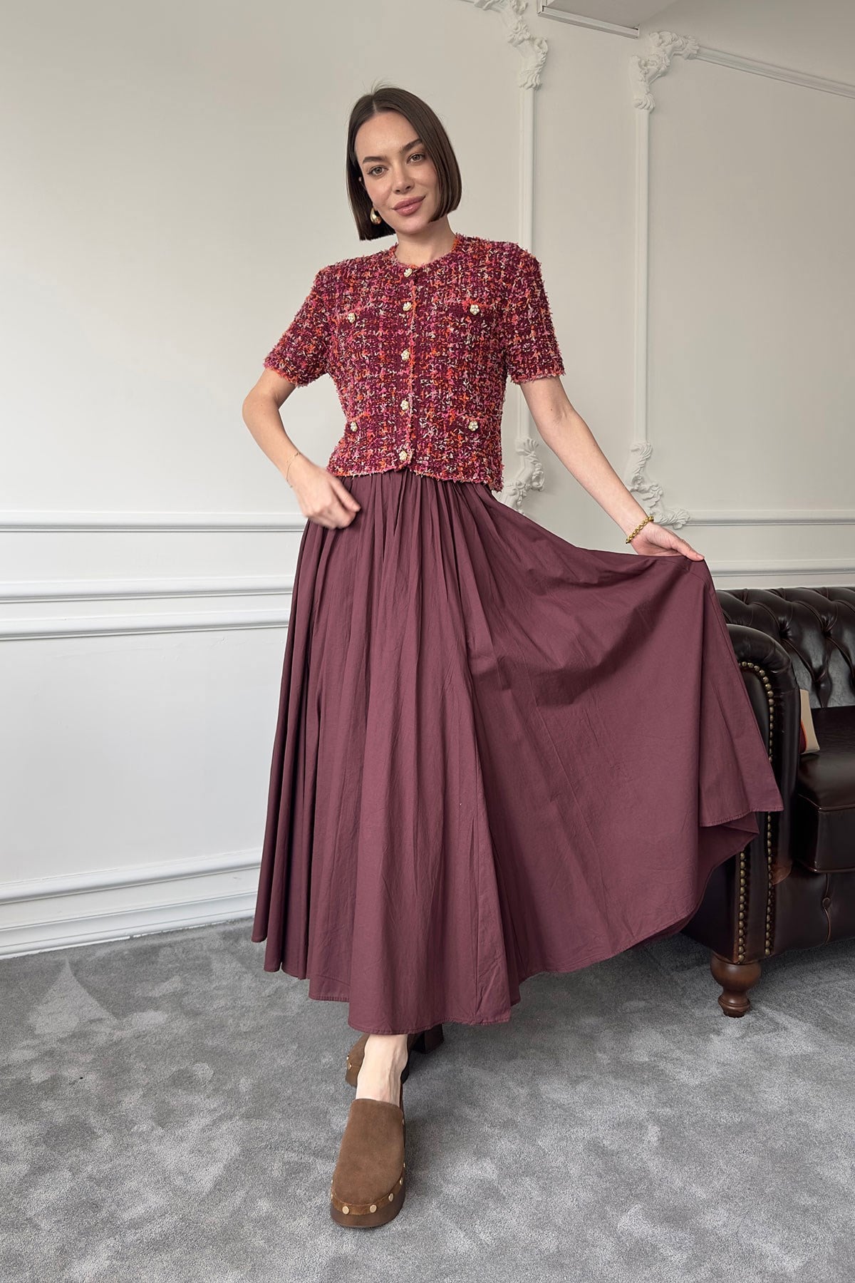 Tüvit Premium Ceket- BORDO