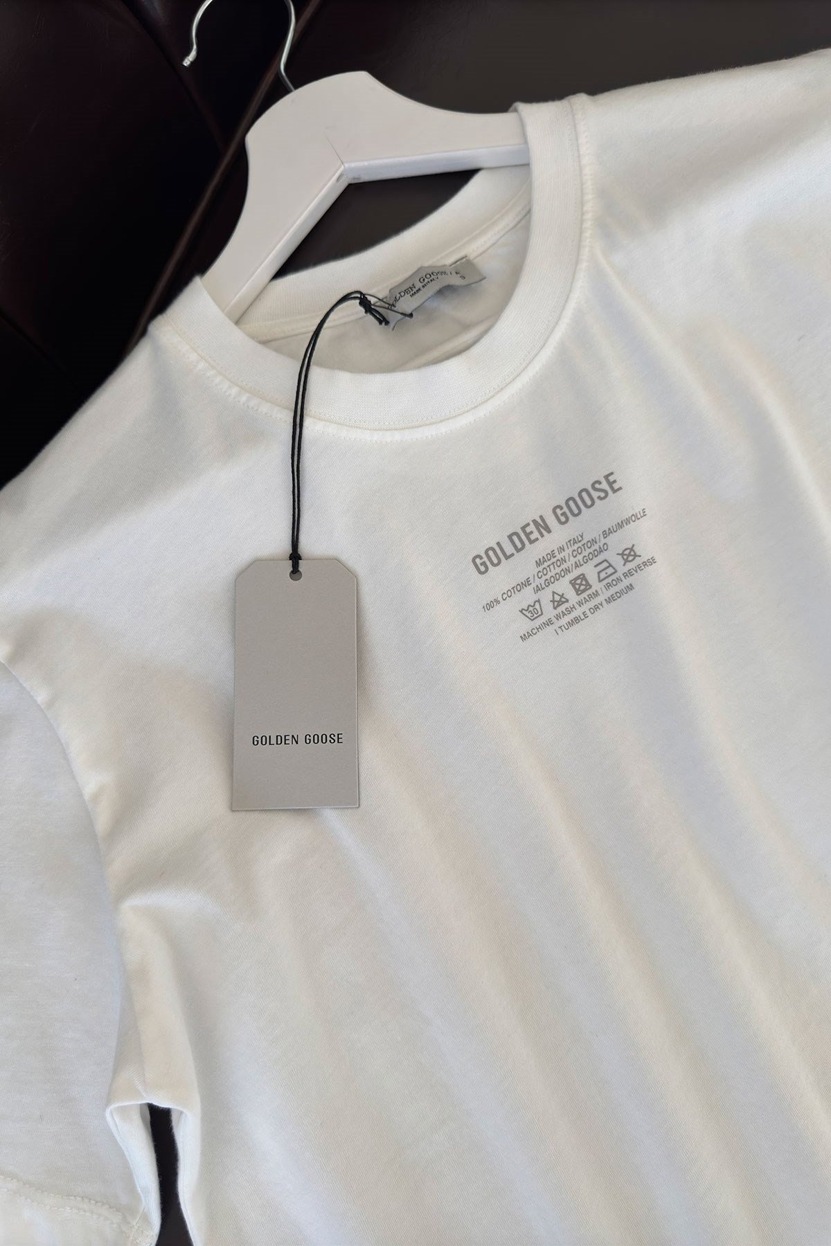 Yazı Baskılı Nakış Detay Tshirt- EKRU