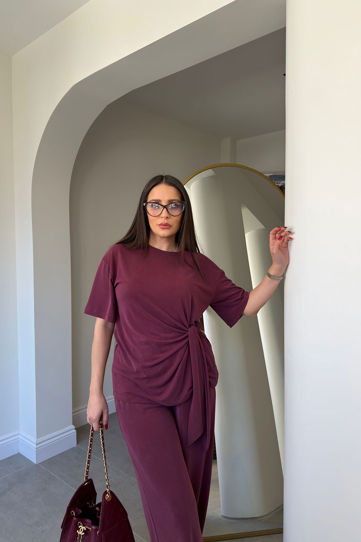 Yeni Sezon Bağlama Detaylı Premium Takım- BORDO